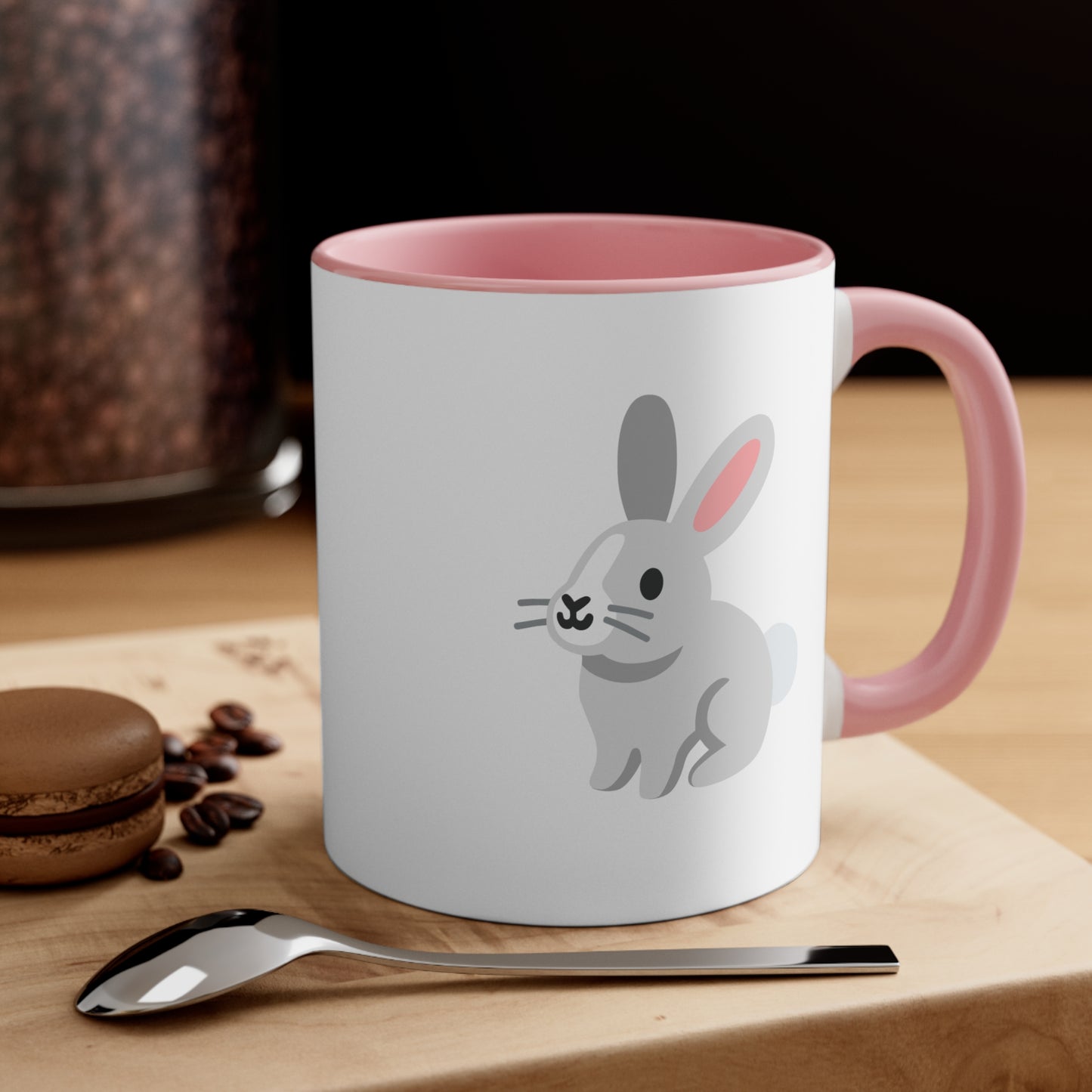 Bunny Emoji Accent Mug