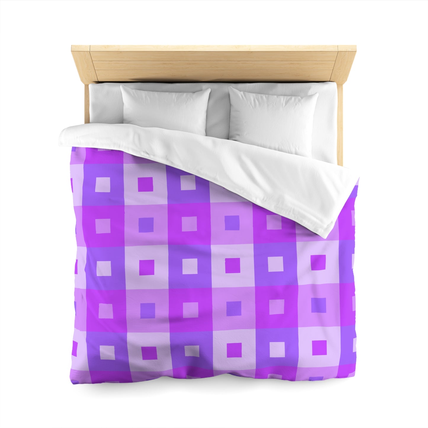 Purple Rectangles Duvet Cover