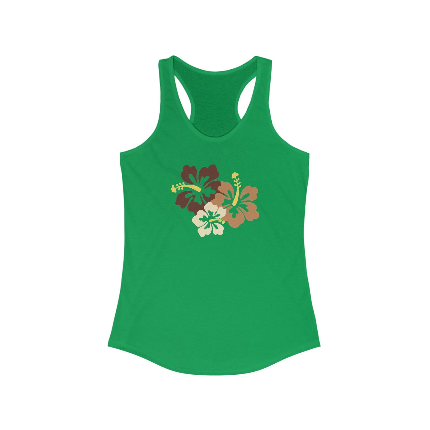 Brown Hibiscus Racerback Tank