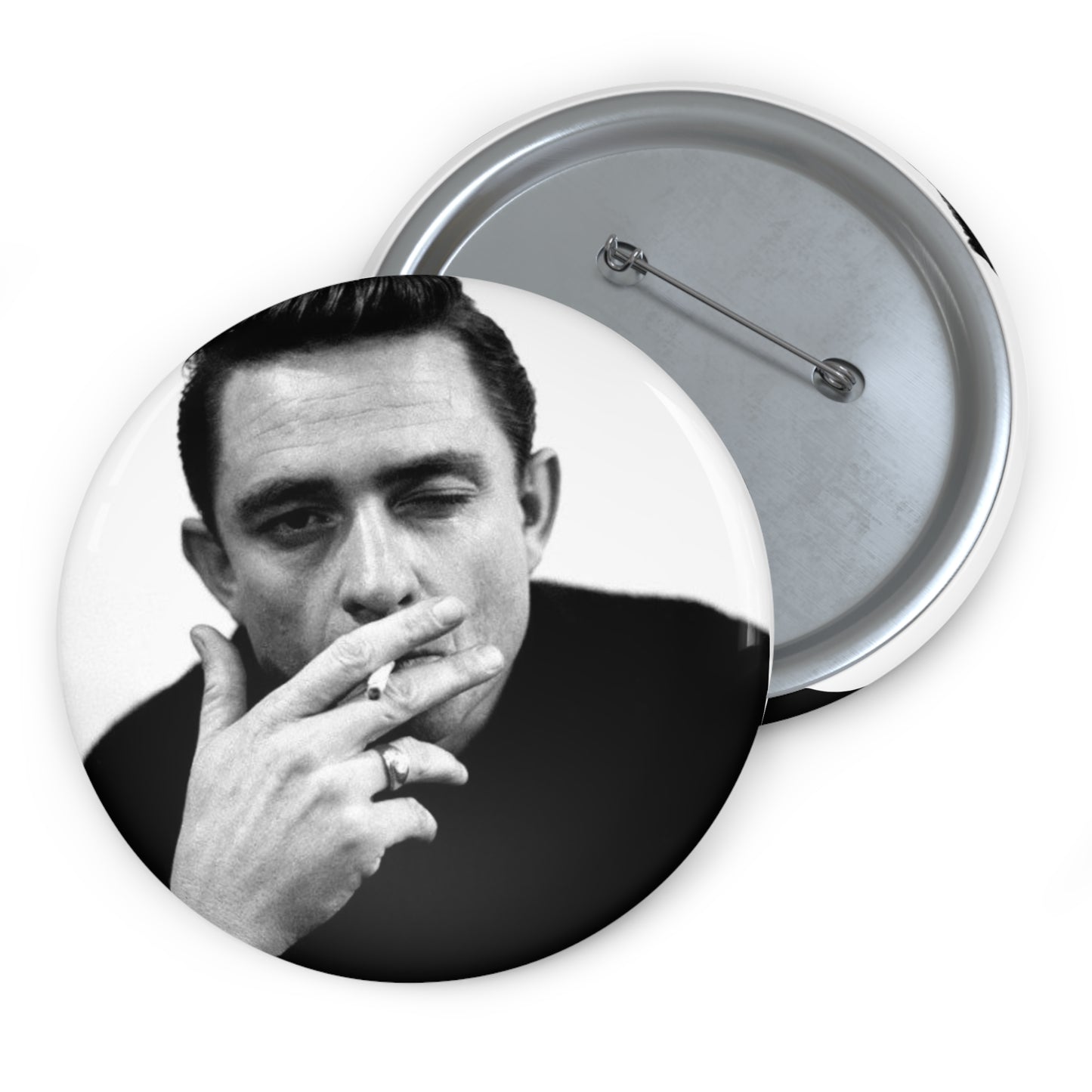 Johnny Cash Smoking Pin Button