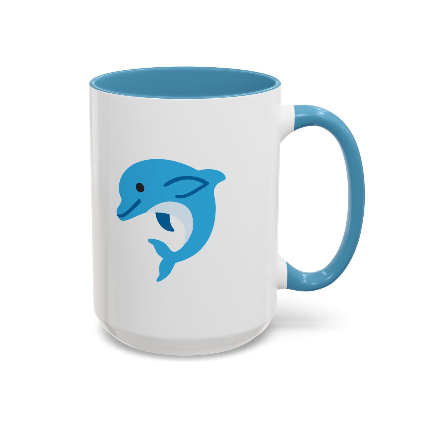 Dolphin Emoji Accent Mug