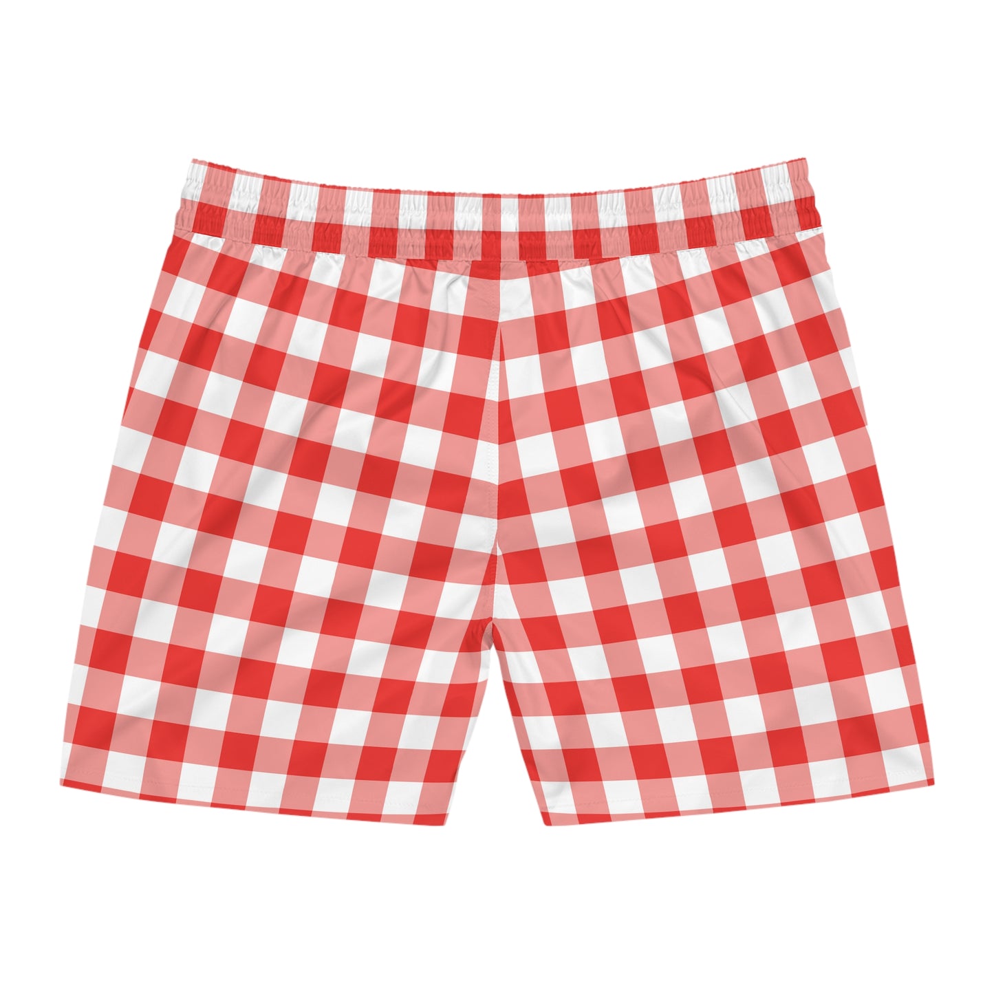 Red Gingham Swim Trunks