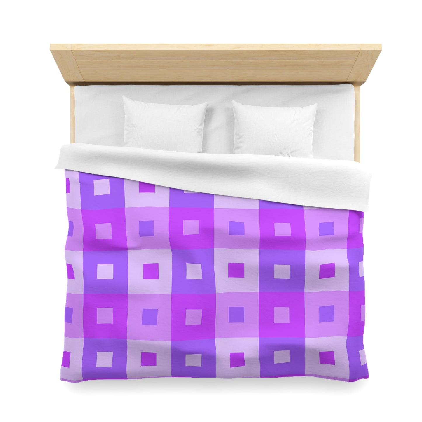 Purple Rectangles Duvet Cover
