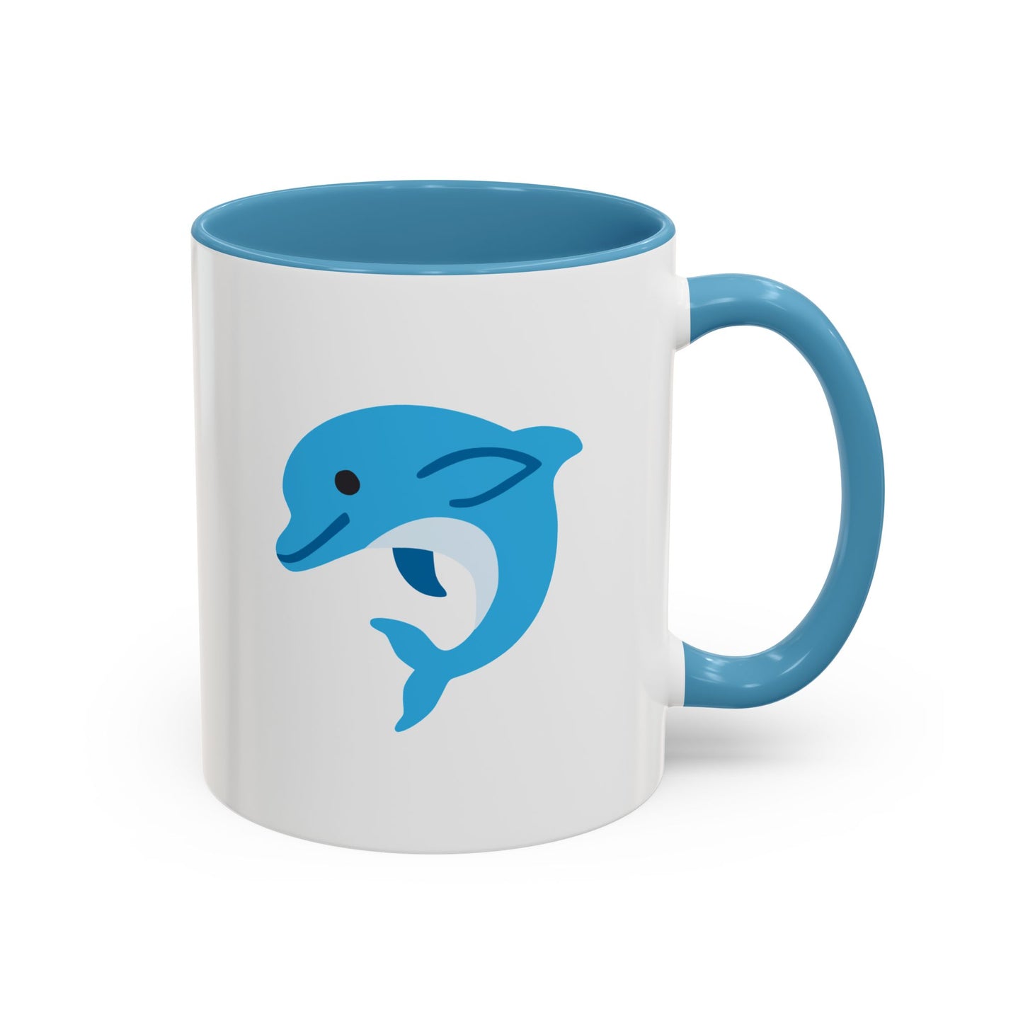 Dolphin Emoji Accent Mug