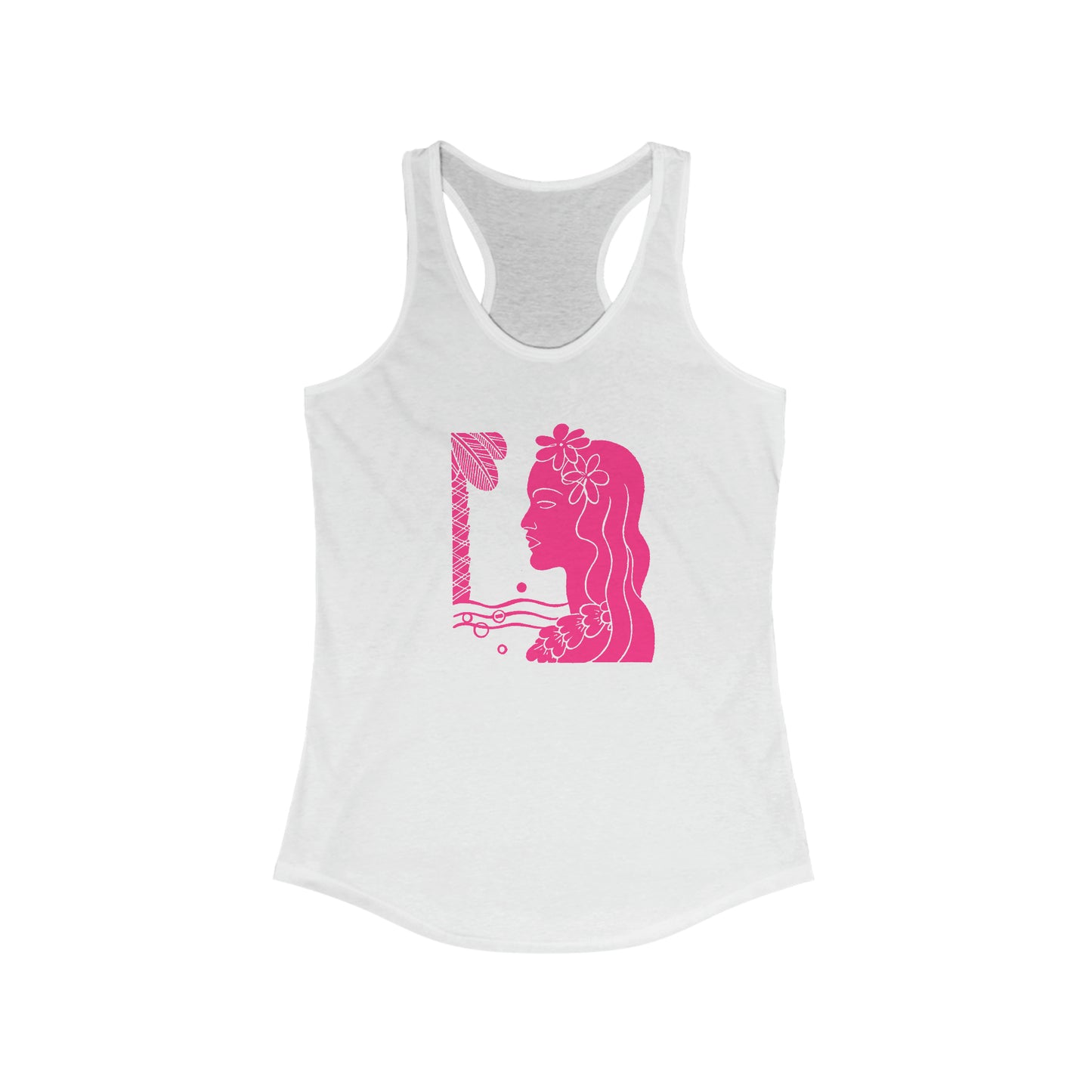 Pink Tropical Girl Racerback Tank