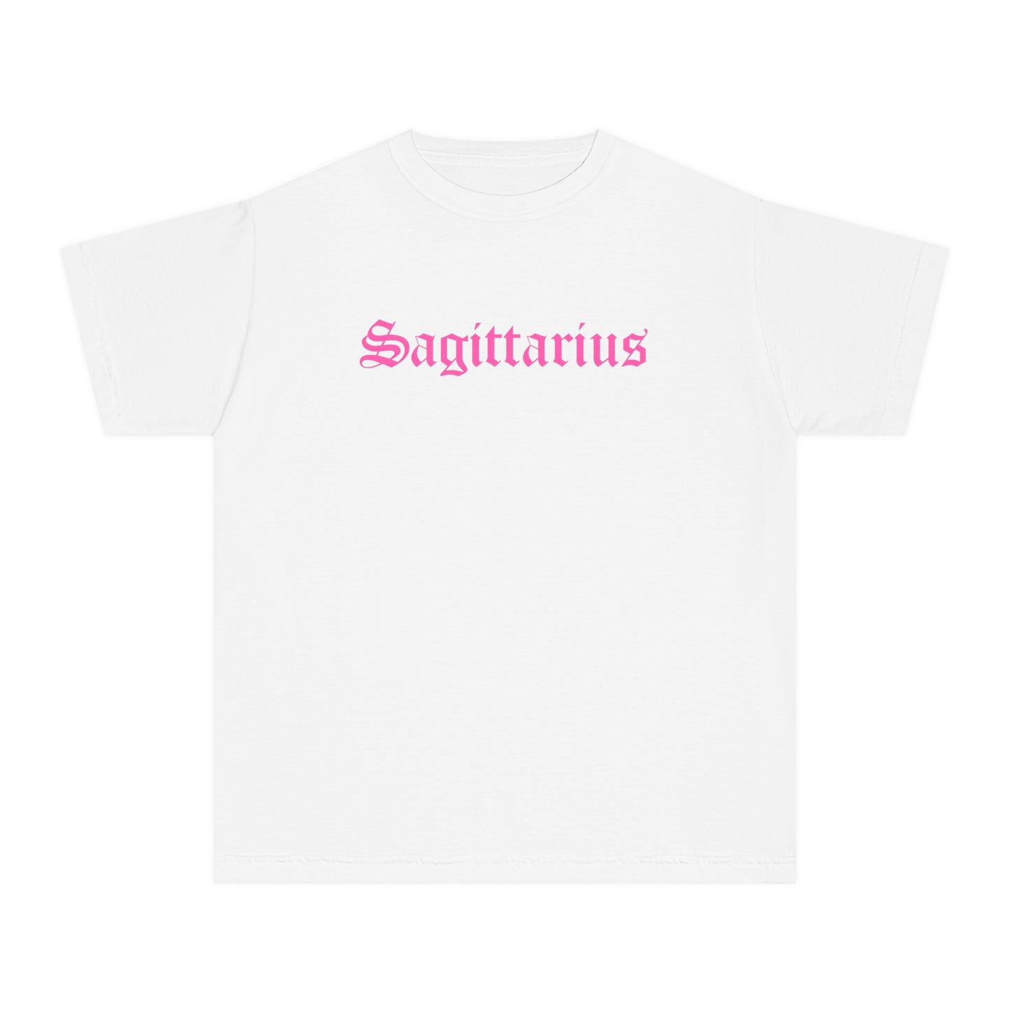 Sagittarius Pink Text Baby Tee