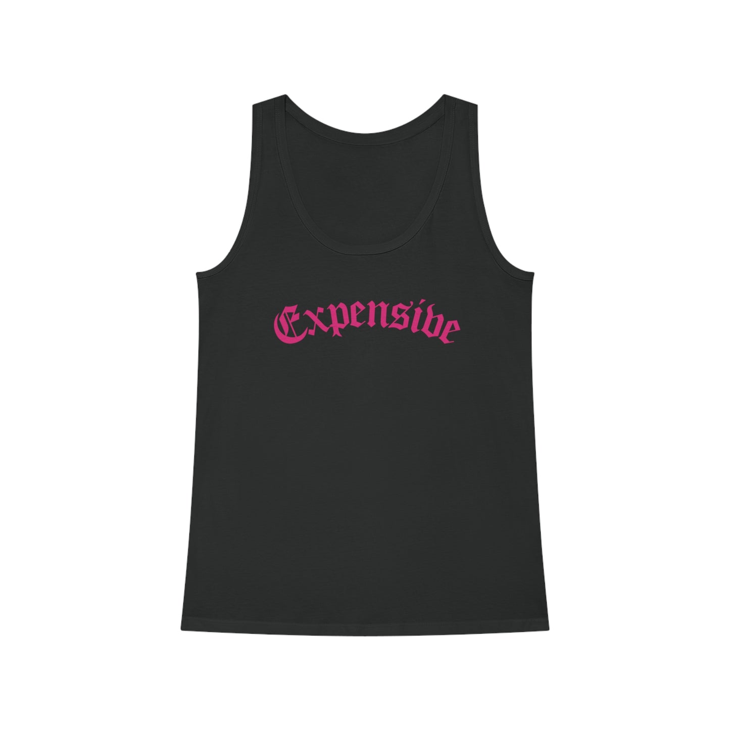 Expensive Pink Text Sleeveless Top
