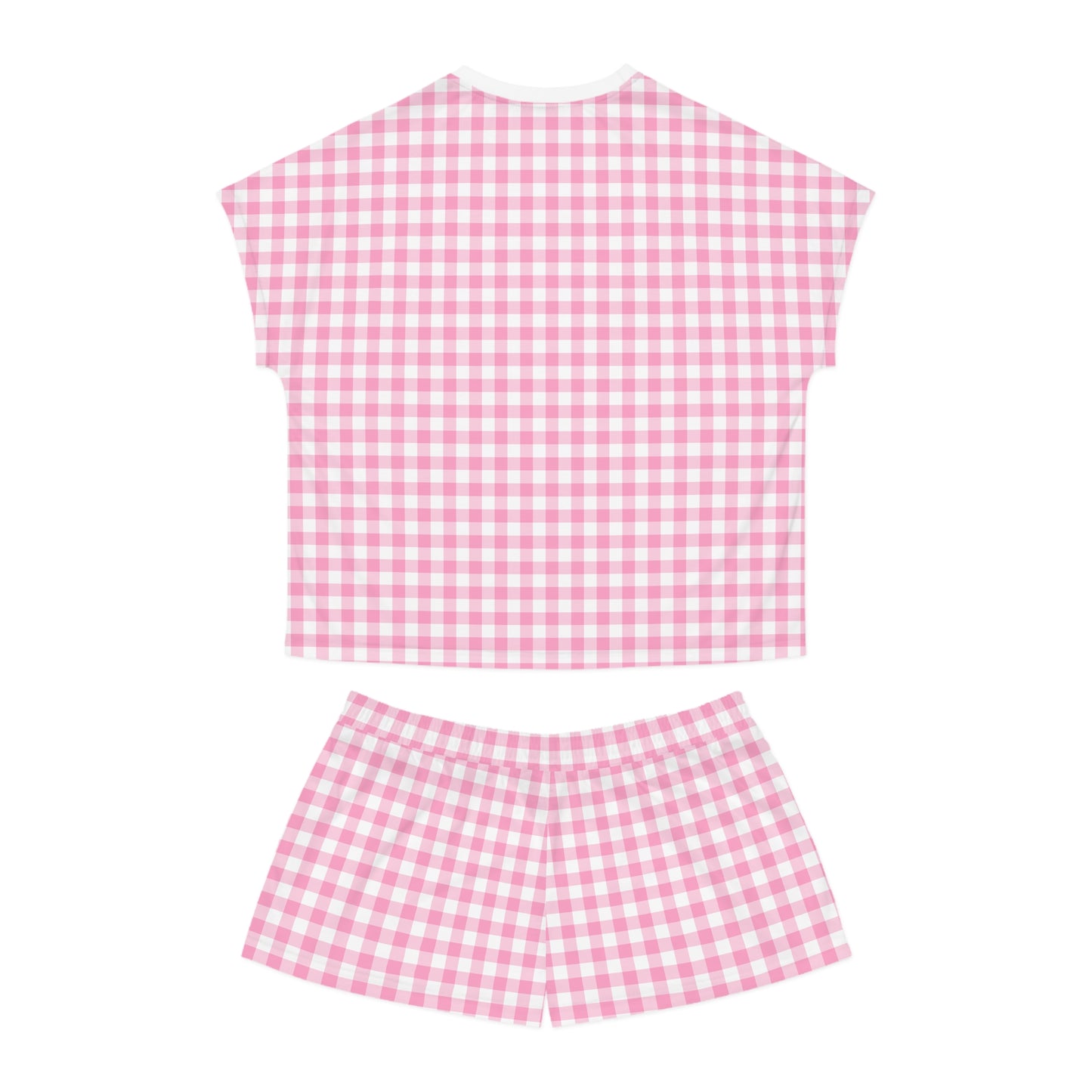 Pink Gingham Short Pajama Set