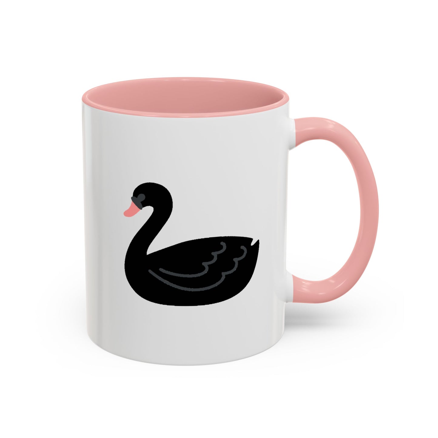 Black Swan Emoji Accent Mug