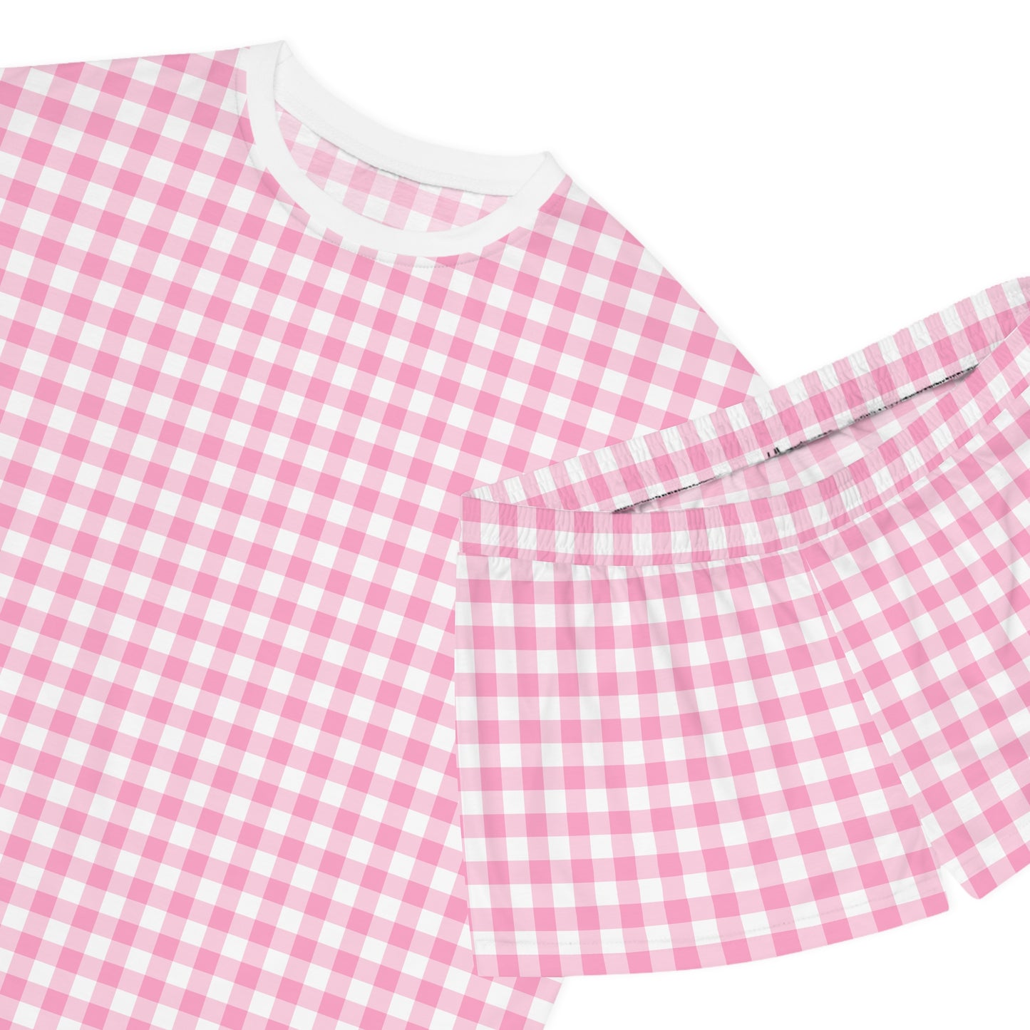 Pink Gingham Short Pajama Set
