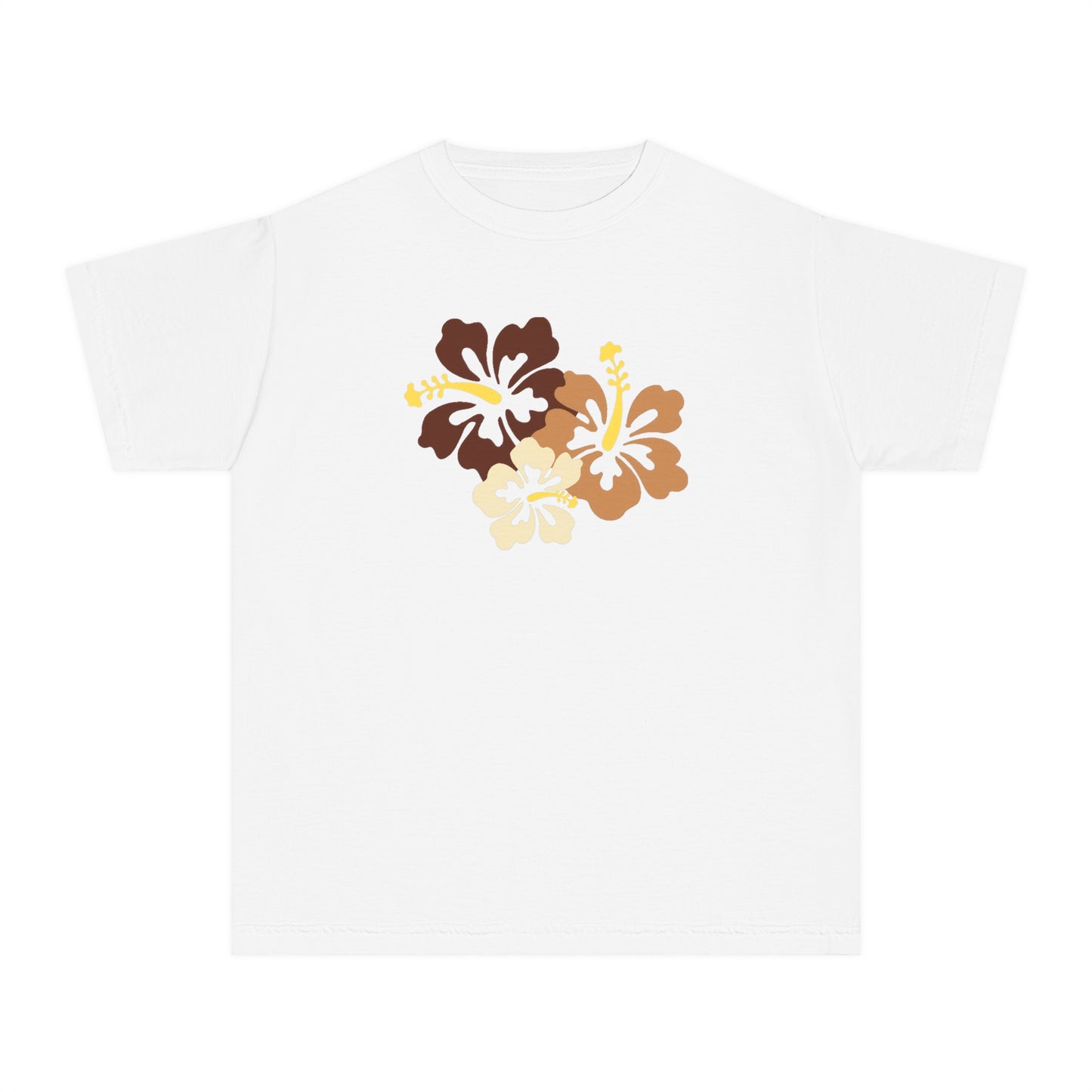 Brown Hibiscus Baby Tee