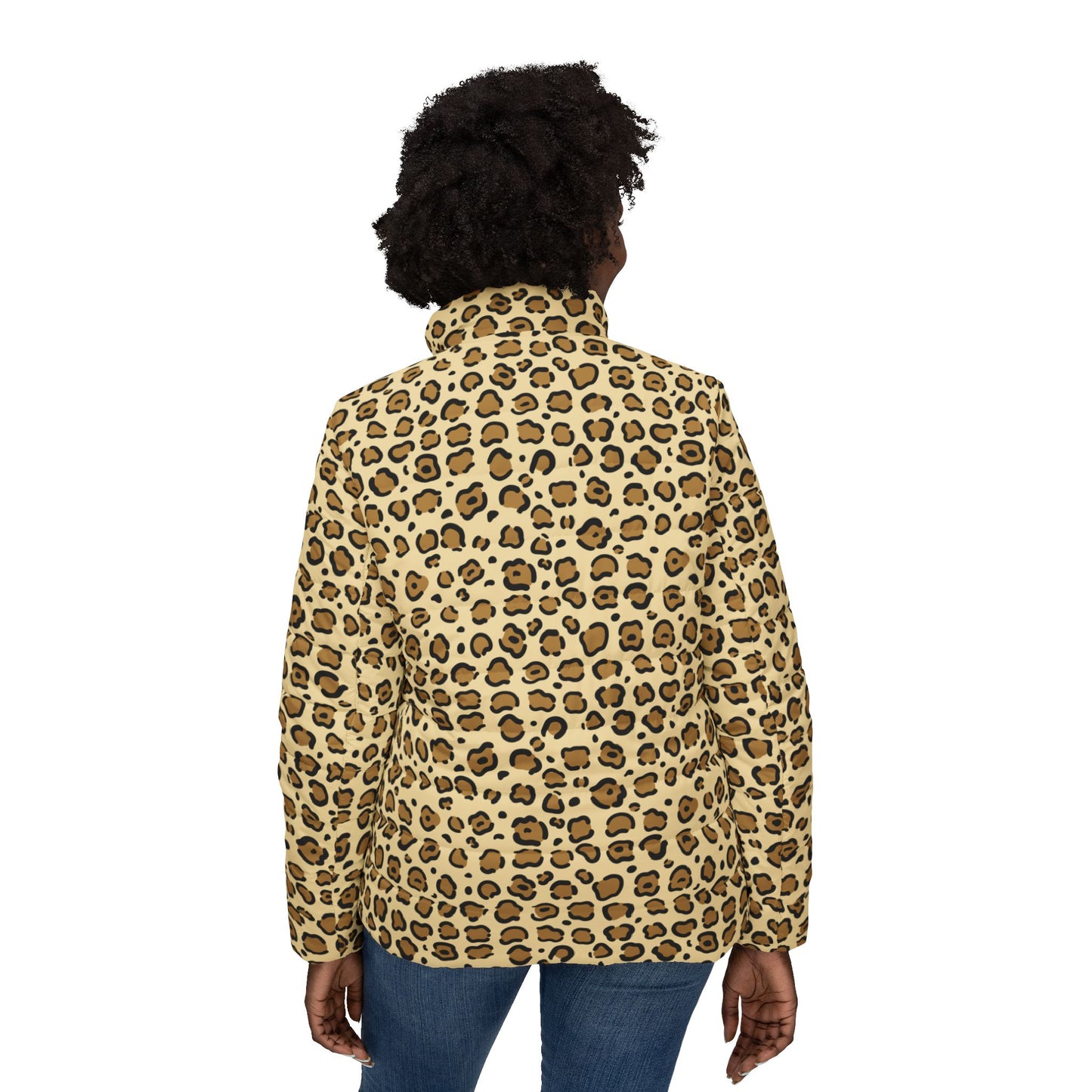 Leopard Print Quilted Coat