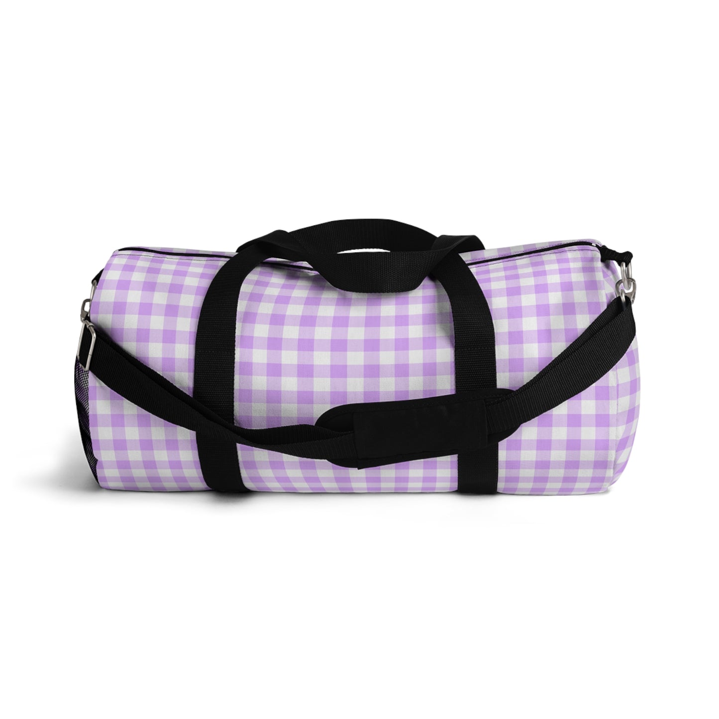 Lavender Gingham Duffel Bag