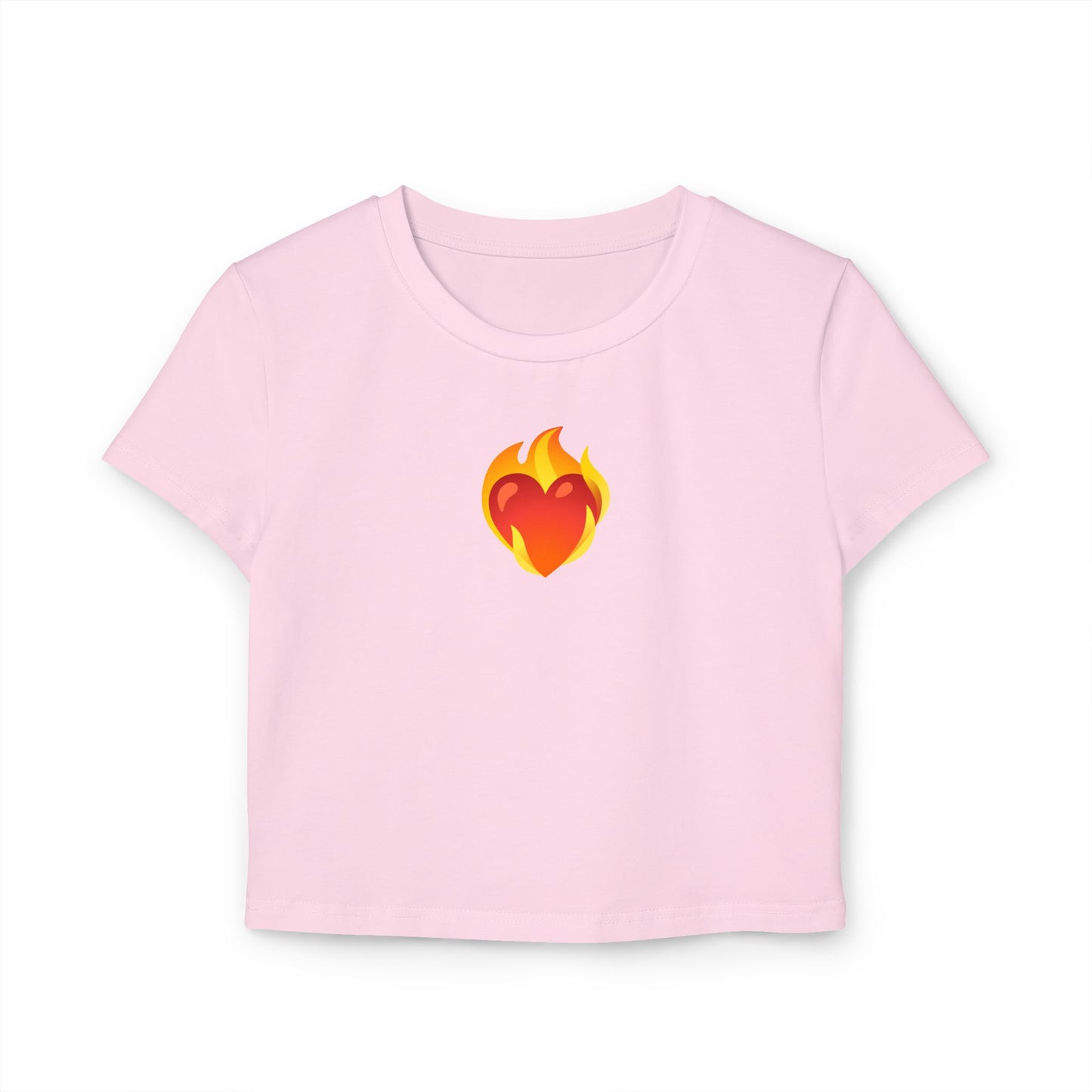 Flaming Heart Emoji Organic Cotton Baby Tee