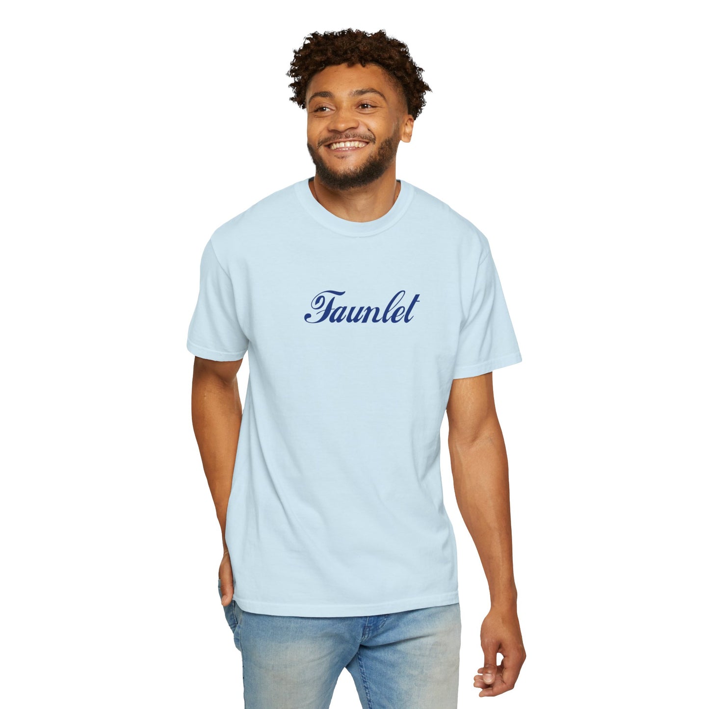 Faunlet Blue Text T-Shirt