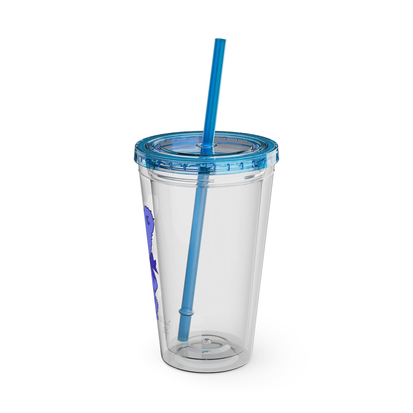 Blue Bear Tumbler with Straw, 16oz