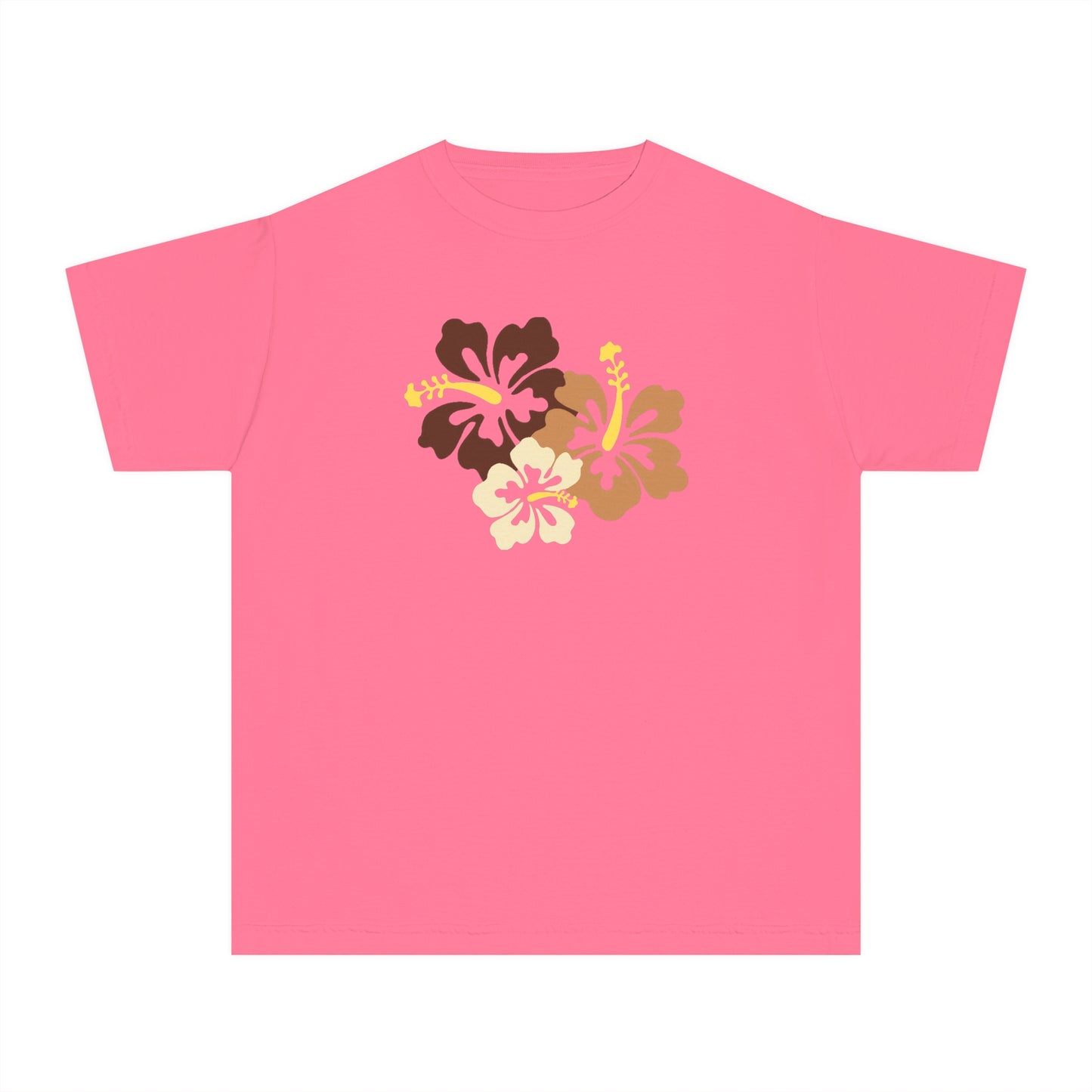 Brown Hibiscus Baby Tee