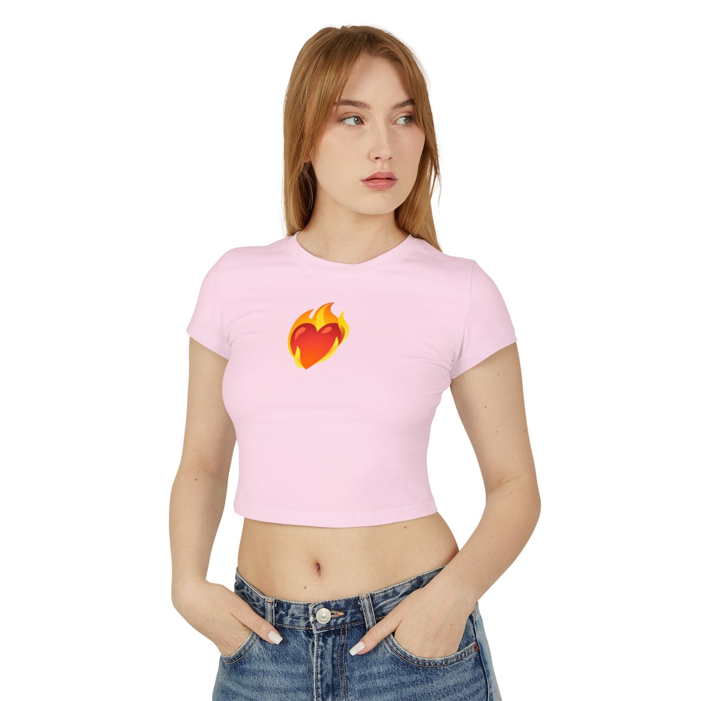 Flaming Heart Emoji Organic Cotton Baby Tee