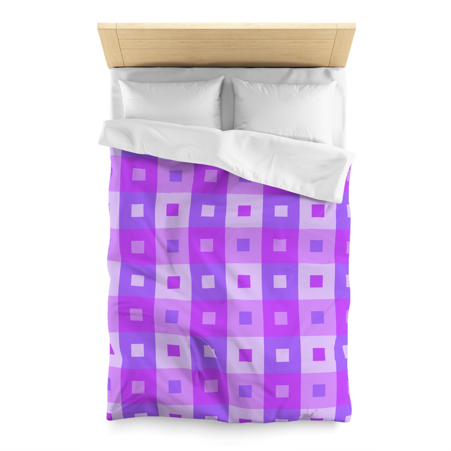 Purple Rectangles Duvet Cover