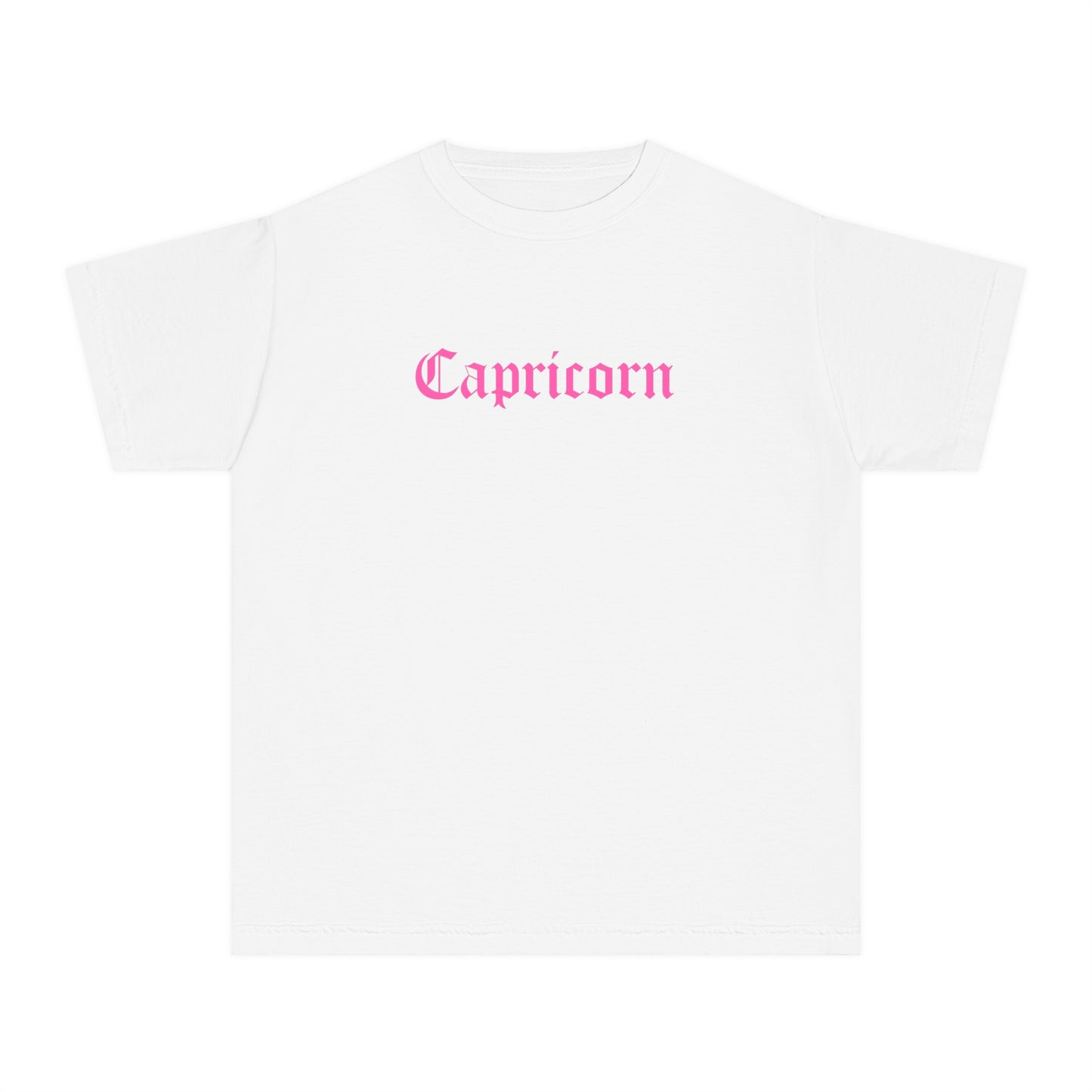 Capricorn Pink Text Baby Tee