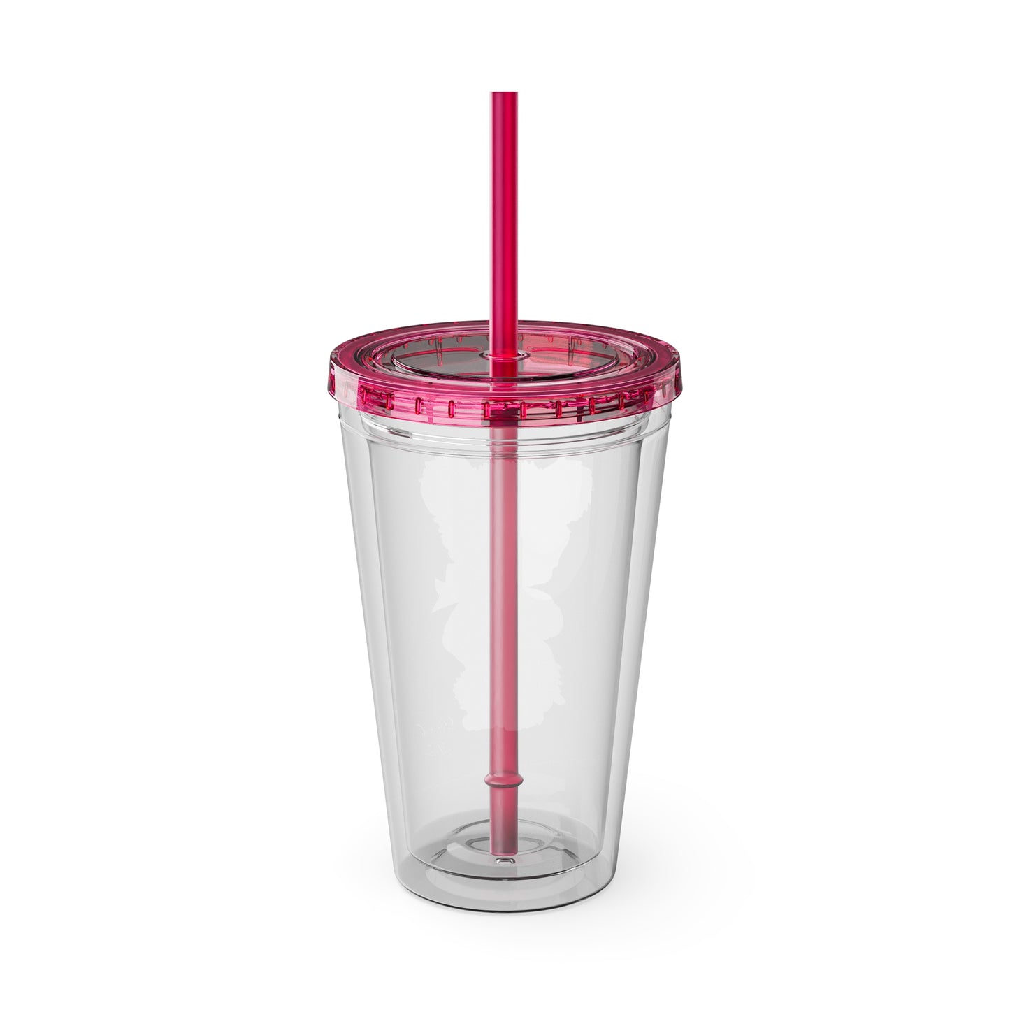 Pink Bear Tumbler with Straw, 16oz