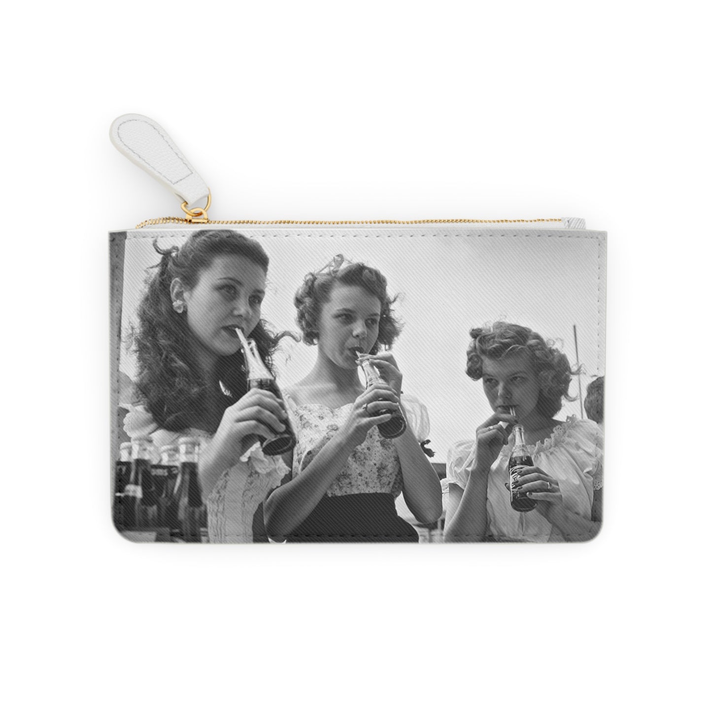 Girls Drinking Soda Pop Mini Clutch Bag