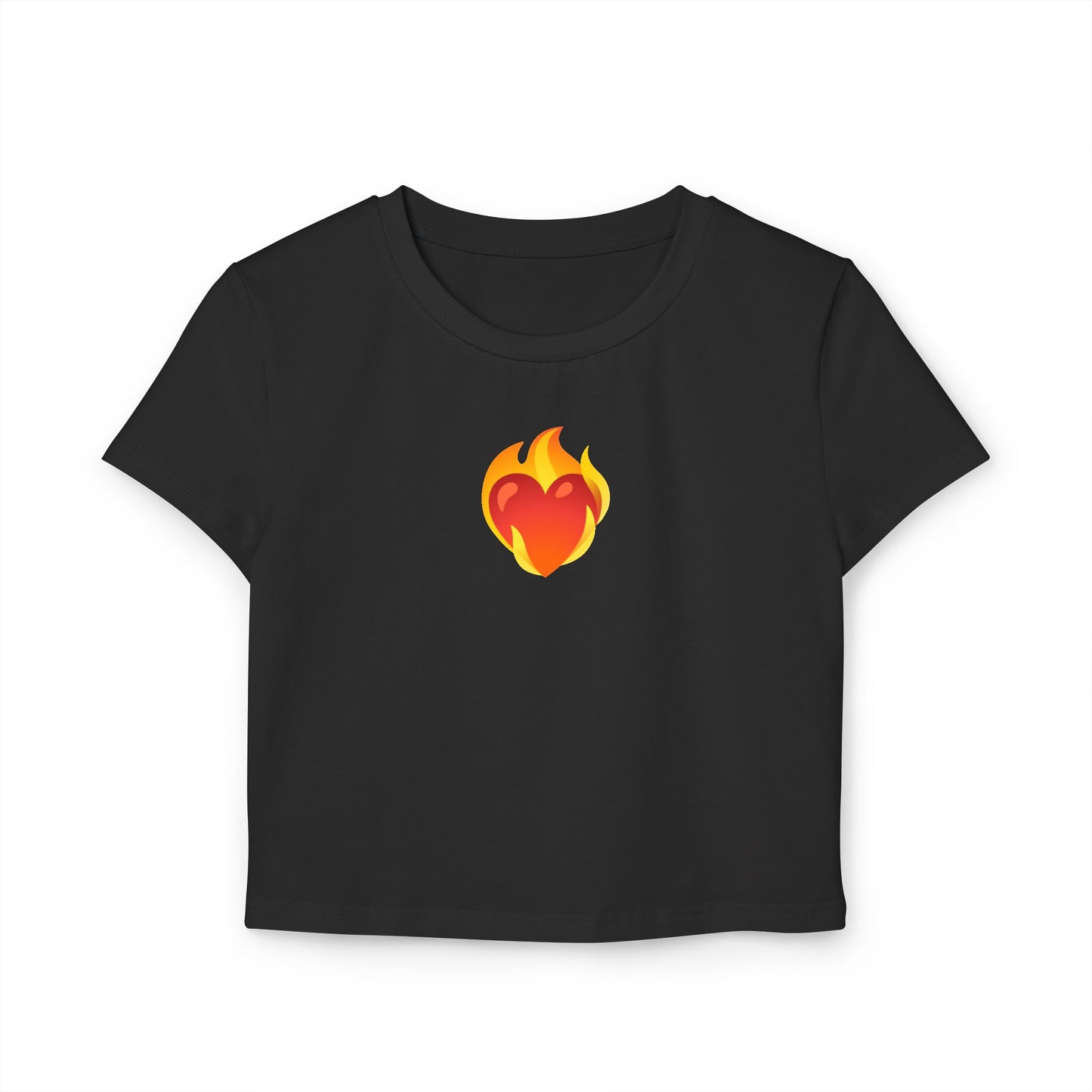 Flaming Heart Emoji Organic Cotton Baby Tee