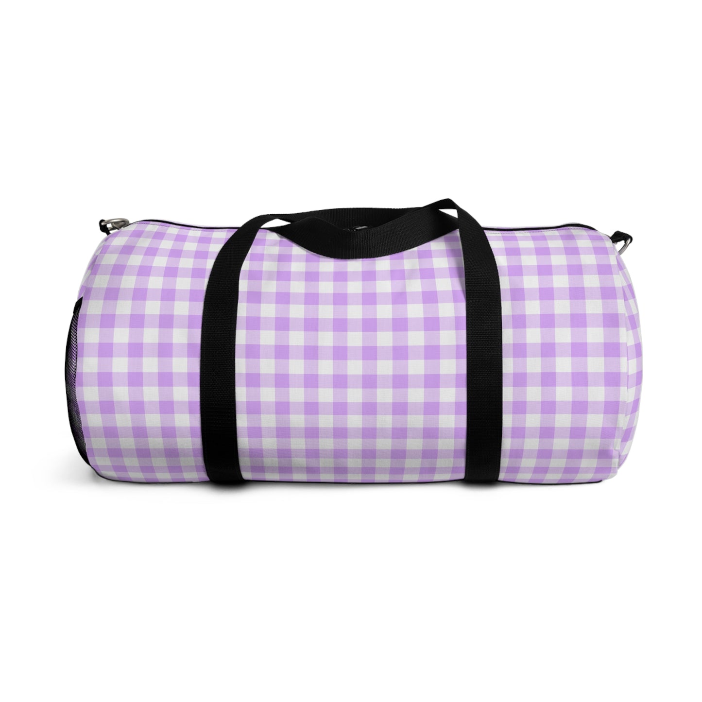 Lavender Gingham Duffel Bag