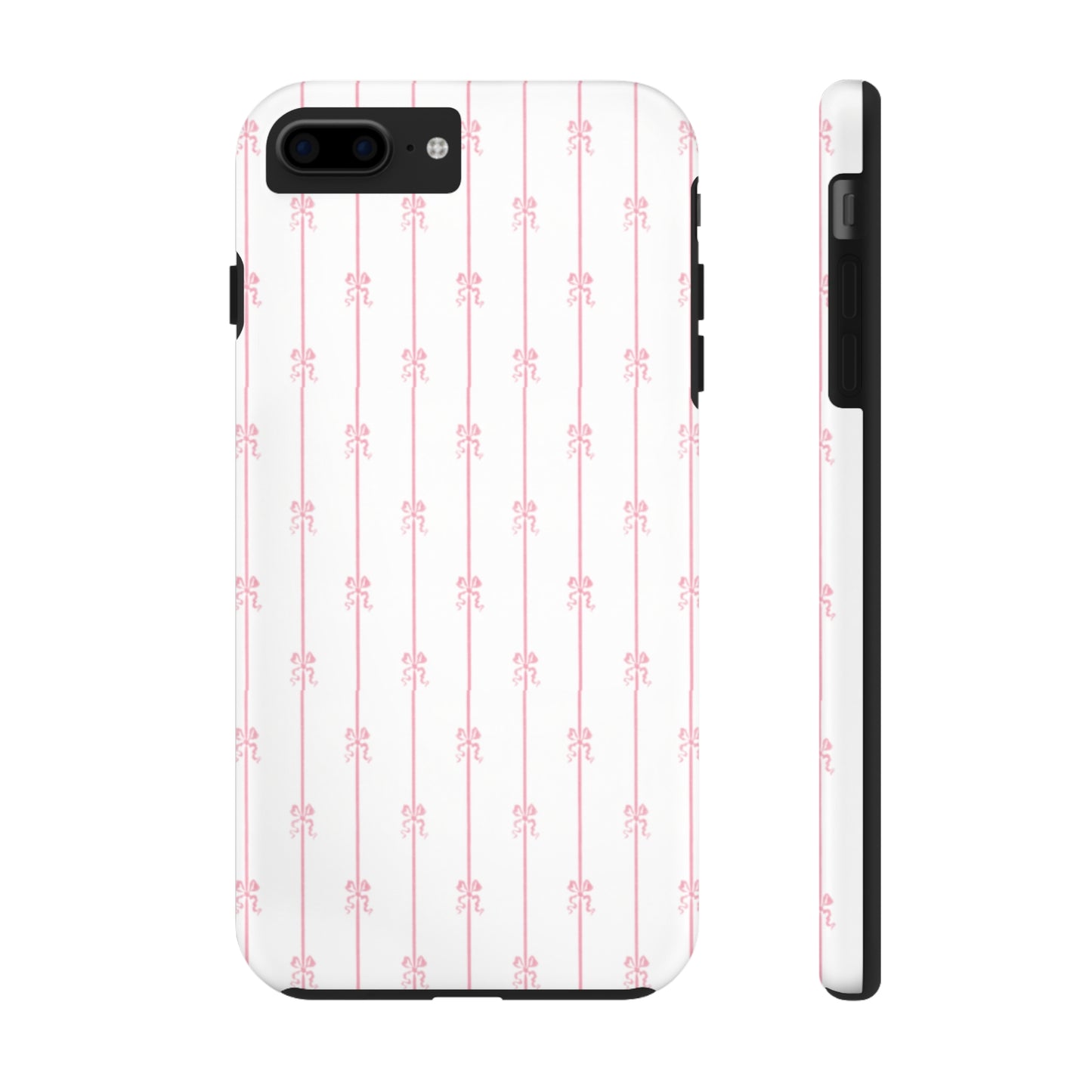 Pink Bows and Stripes Tough Phone Case