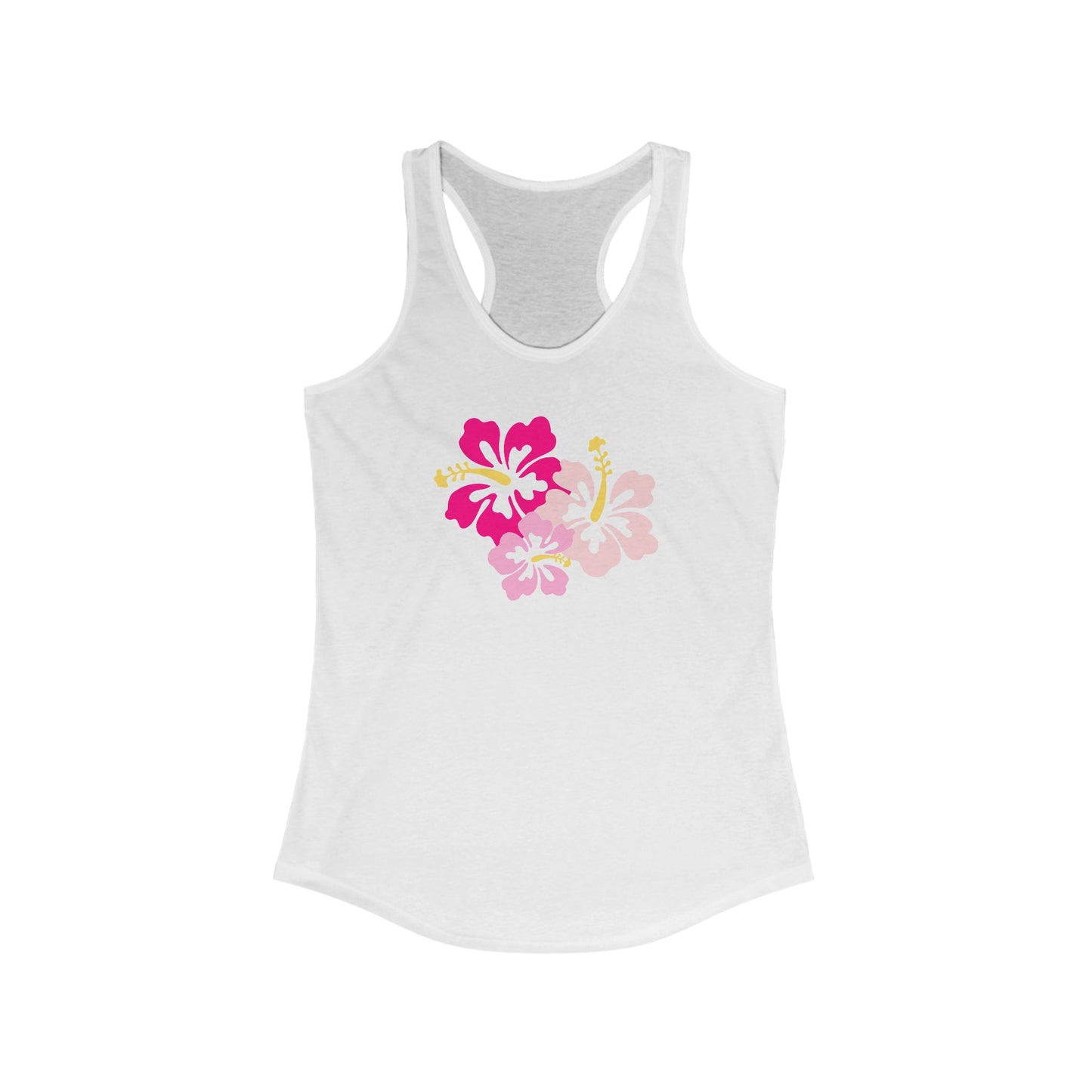 Pink Hibiscus Racerback Tank