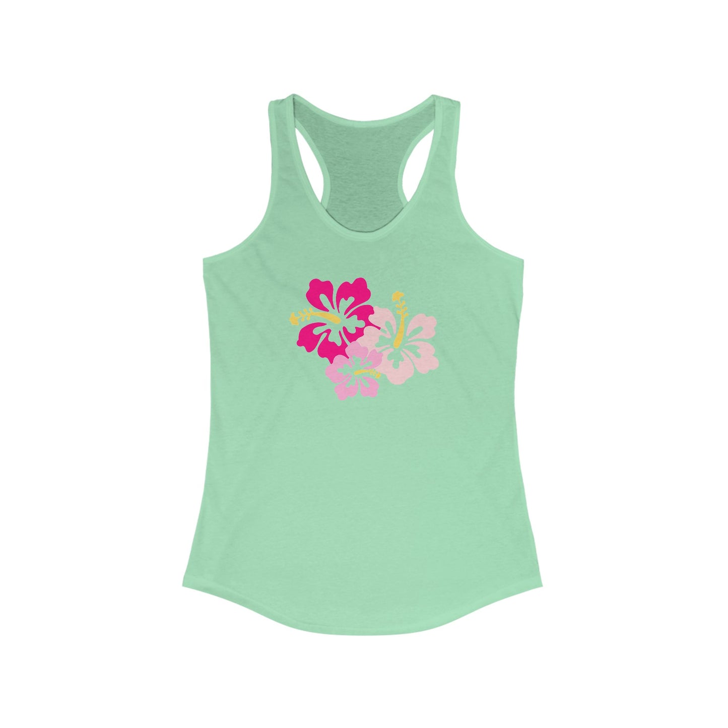 Pink Hibiscus Racerback Tank
