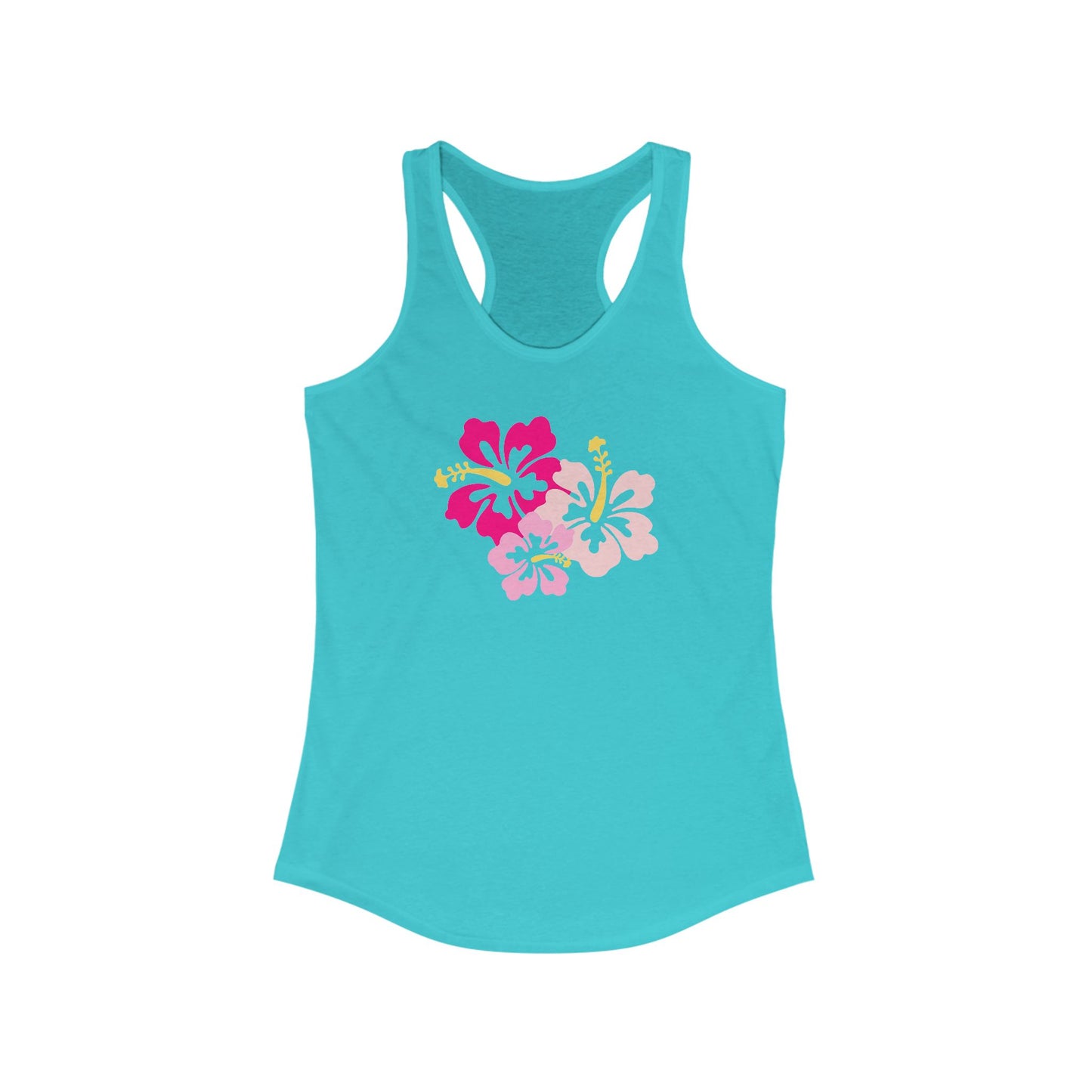 Pink Hibiscus Racerback Tank