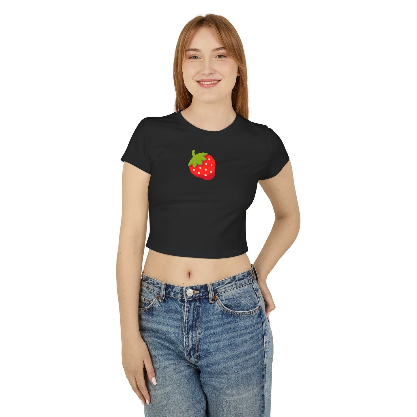 Strawberry Emoji Organic Cotton Baby Tee