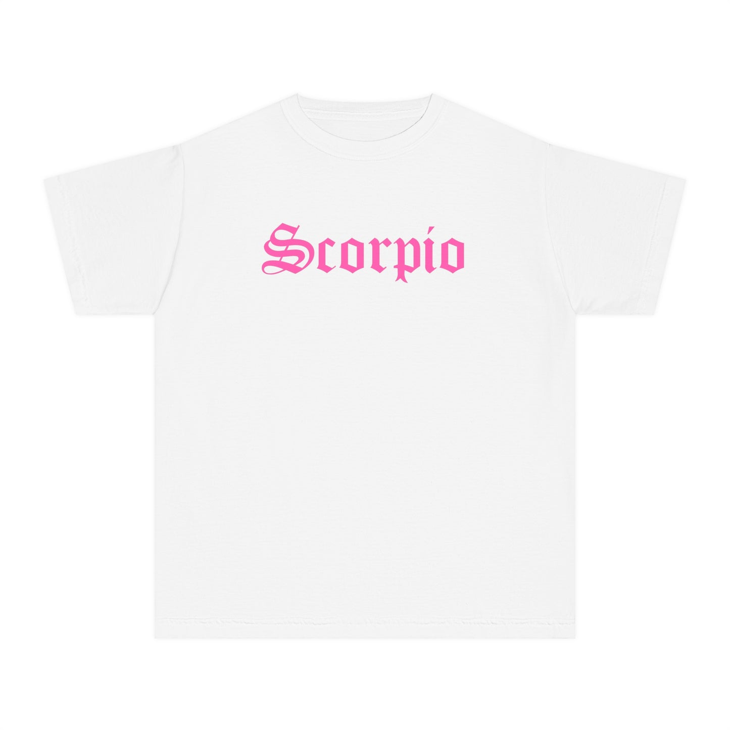 Scorpio Pink Text Baby Tee