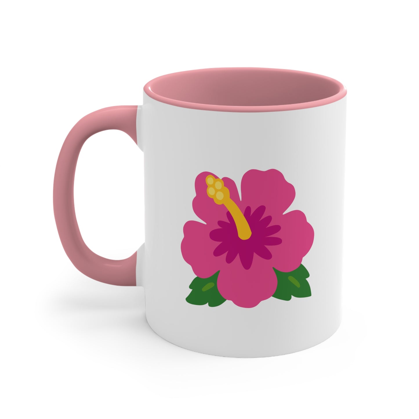 Hibiscus Emoji Accent Mug