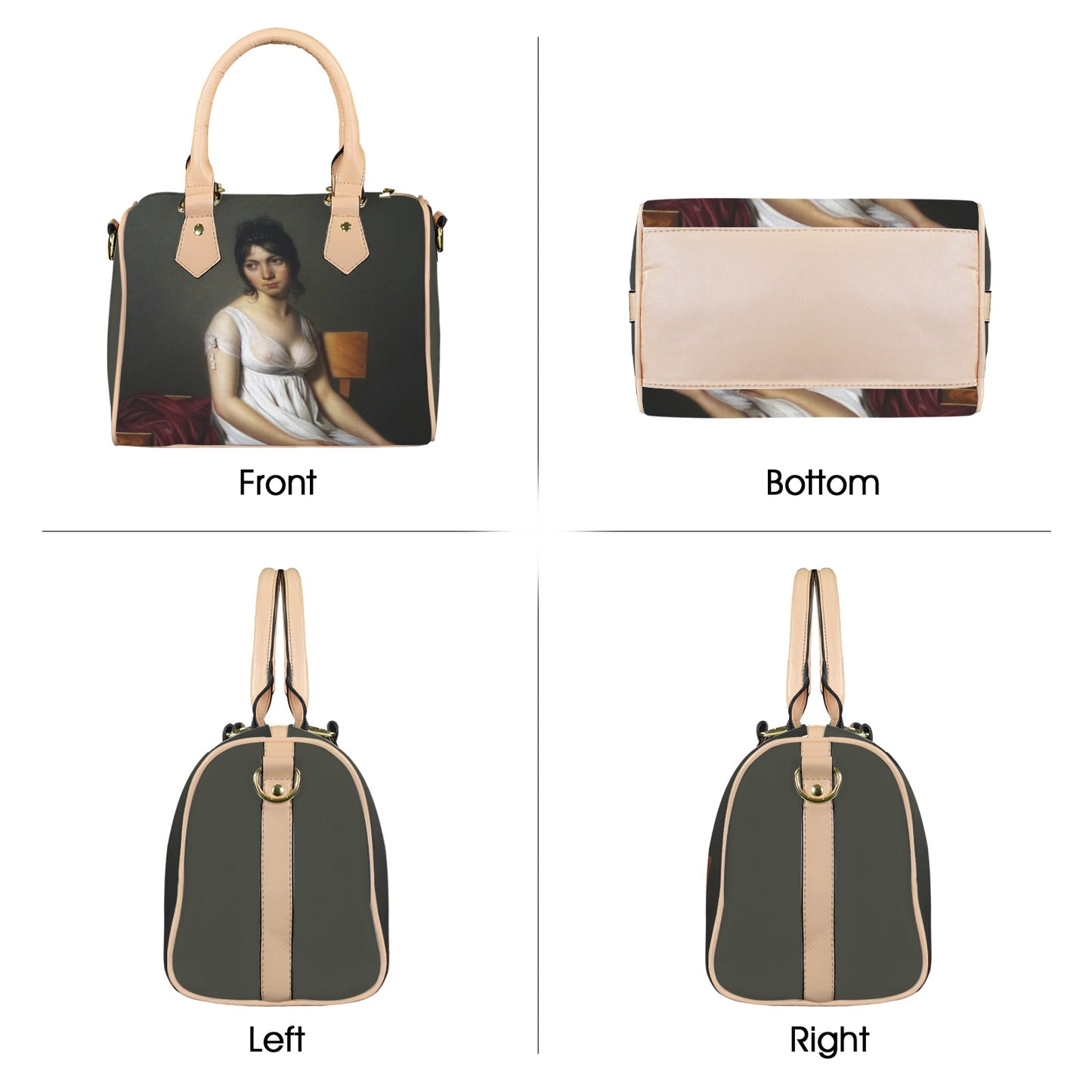 Woman in White Handbag