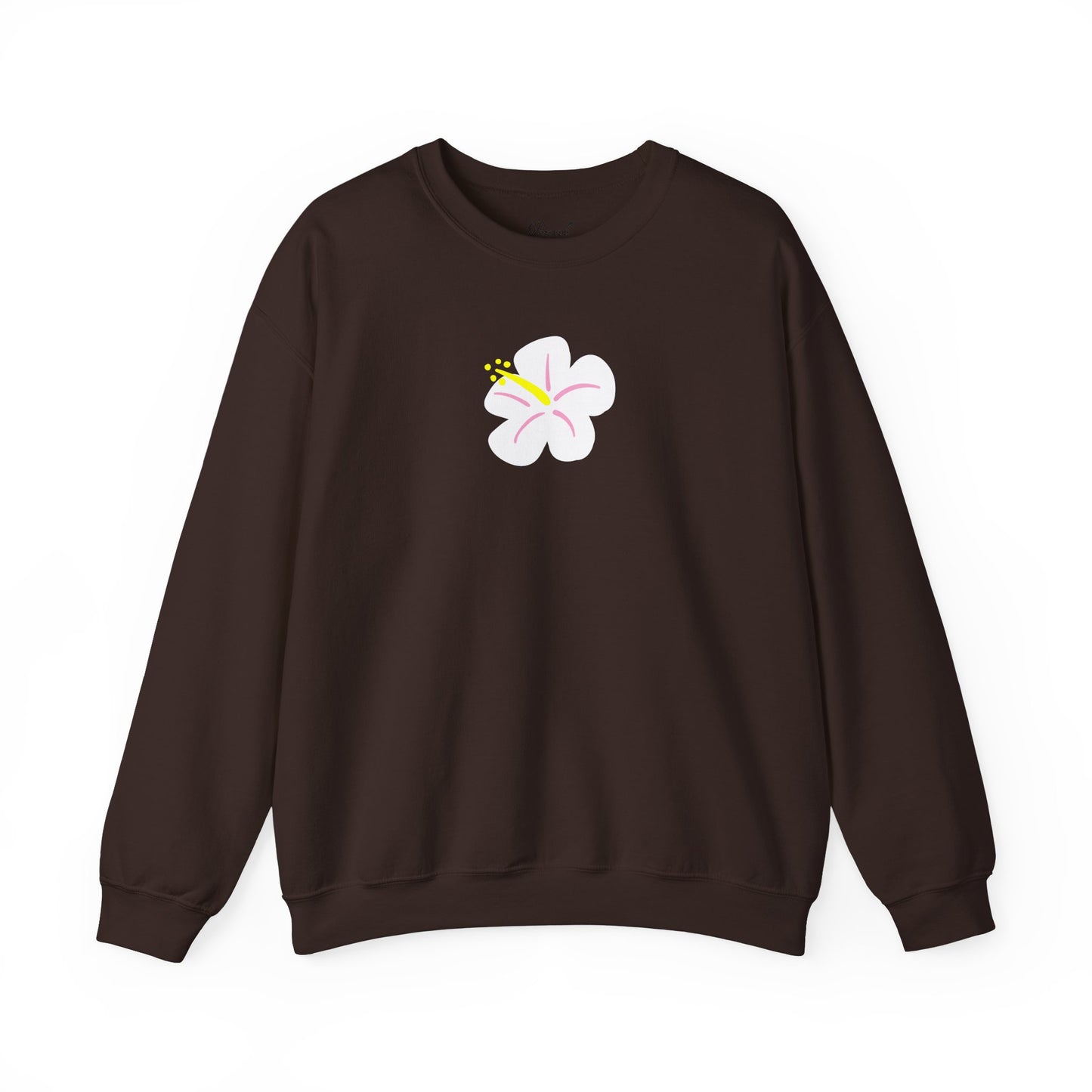 White Hibiscus Sweatshirt