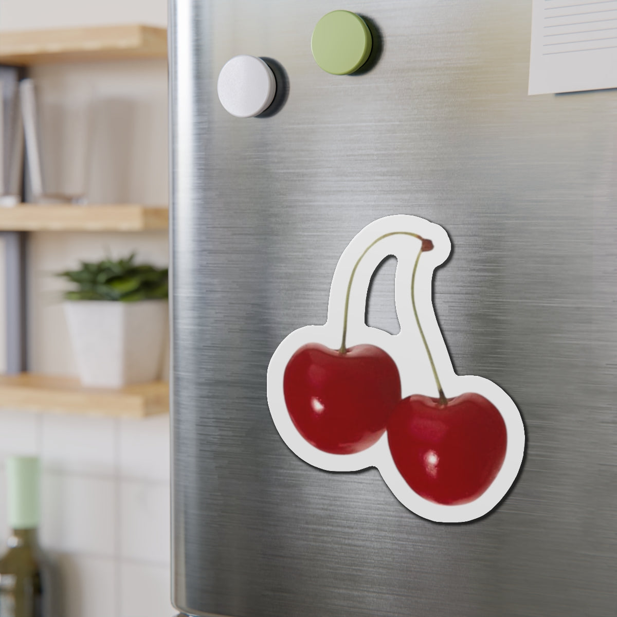 Pair of Cherries Die-Cut Magnets