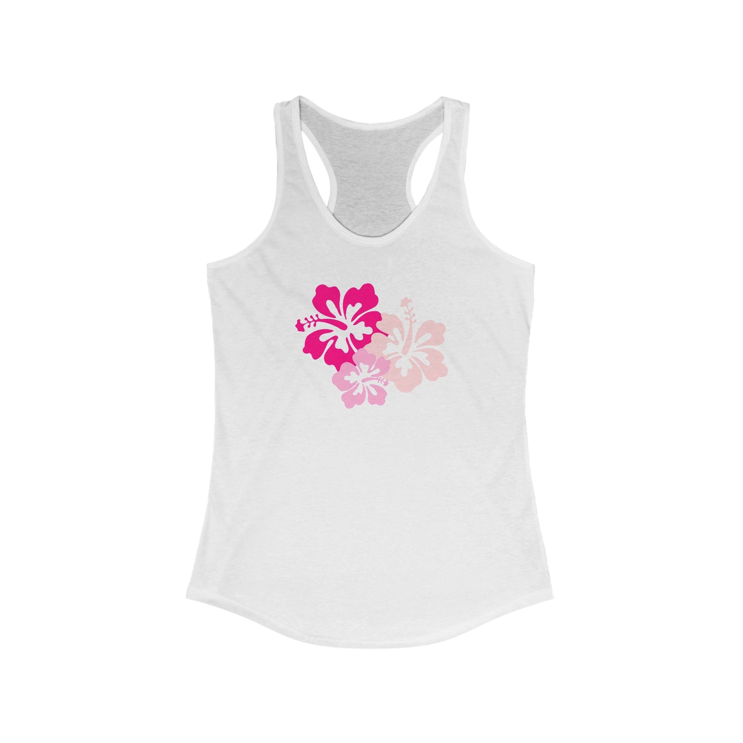Pink Hibiscus Racerback Tank