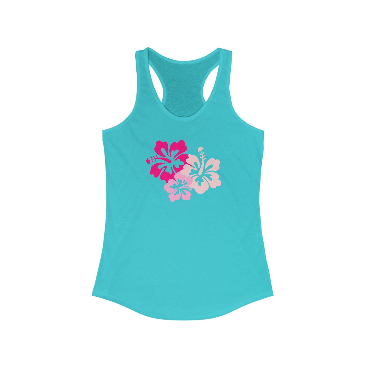 Pink Hibiscus Racerback Tank