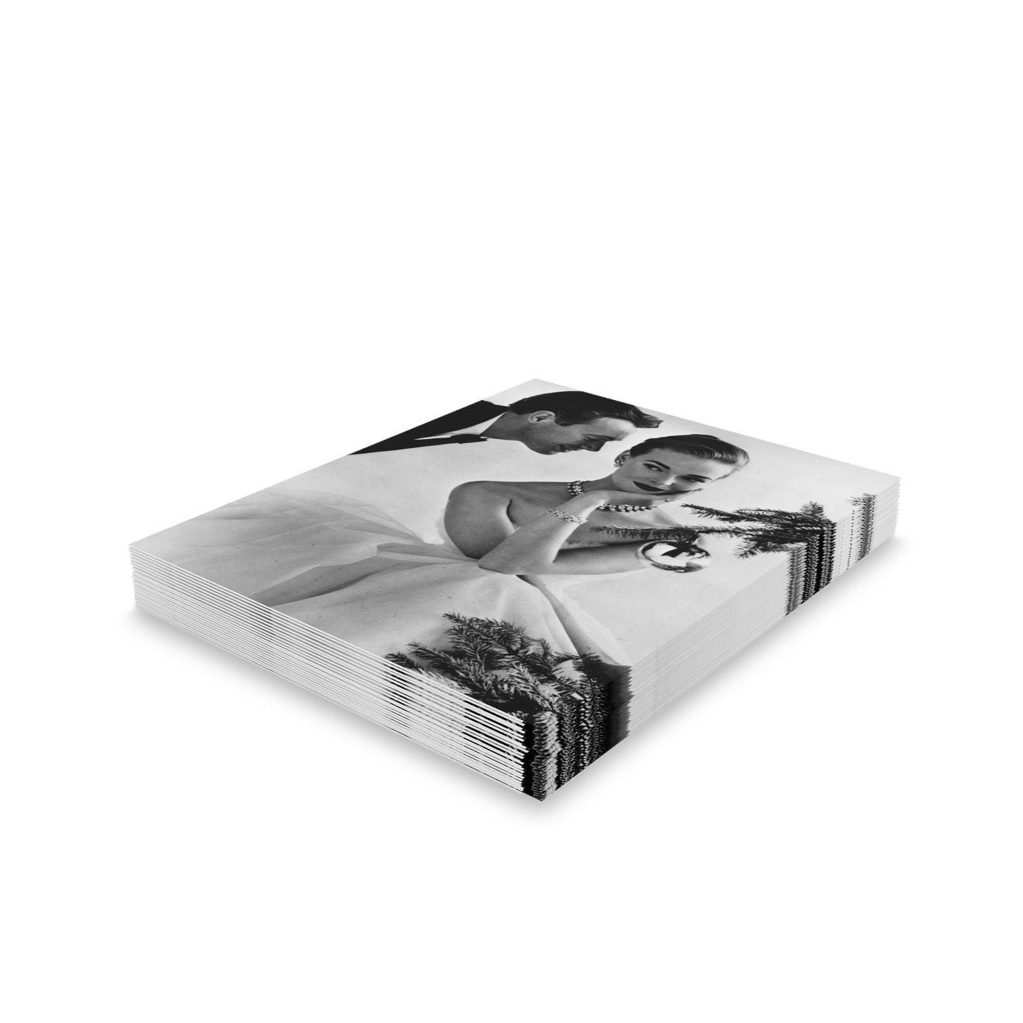 Retro Christmas Couple Card Set