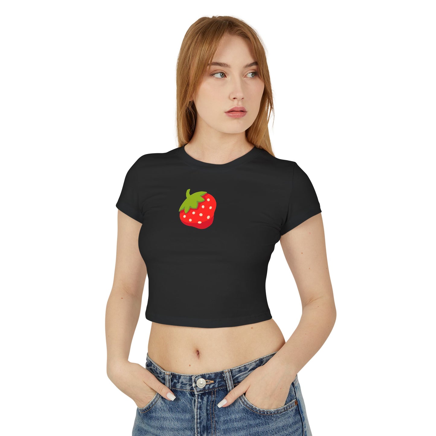 Strawberry Emoji Organic Cotton Baby Tee