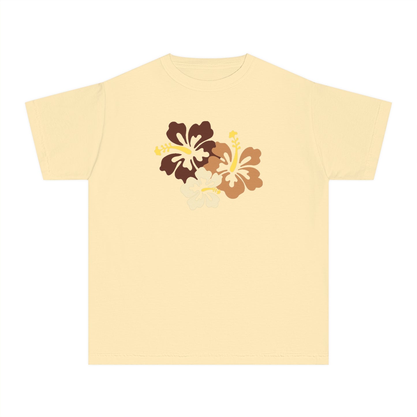 Brown Hibiscus Baby Tee