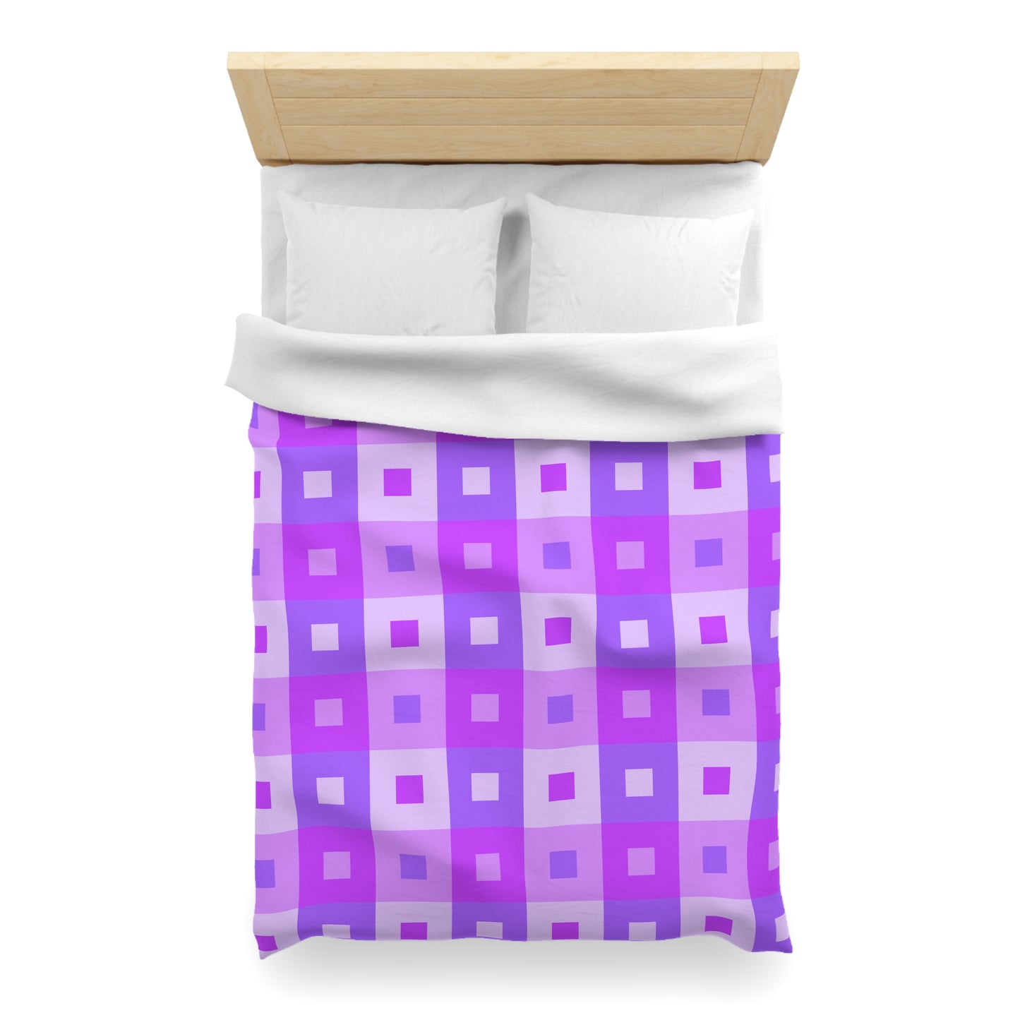 Purple Rectangles Duvet Cover