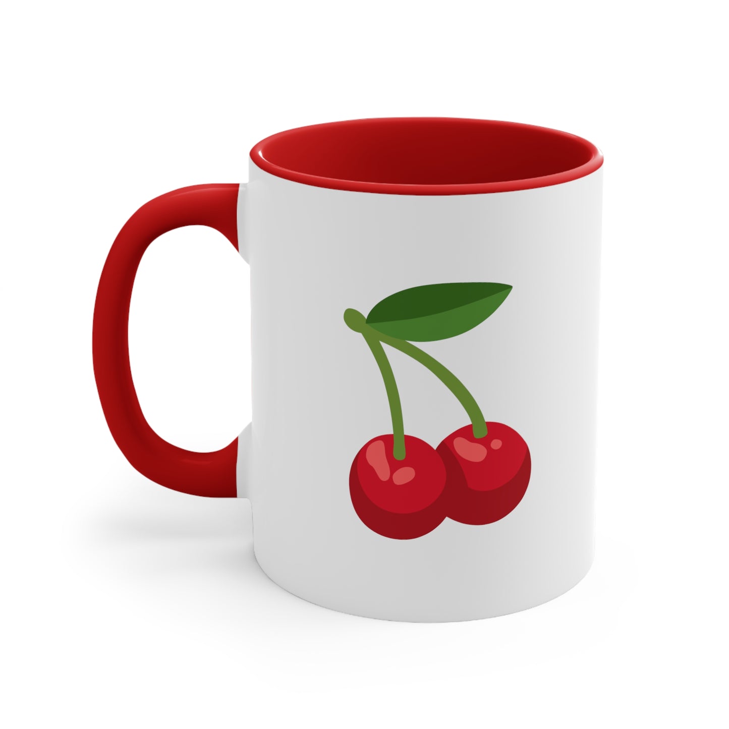Cherry Emoji Accent Mug