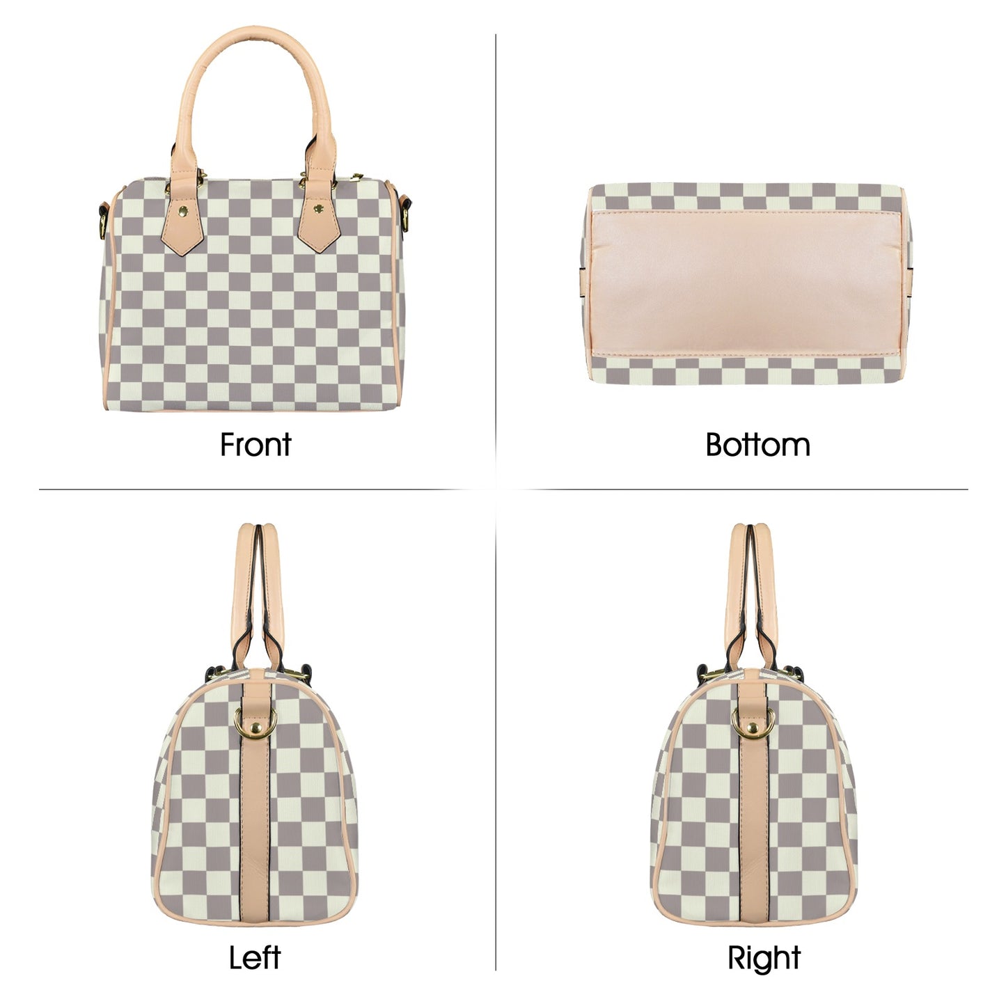 Vanilla Check Handbag