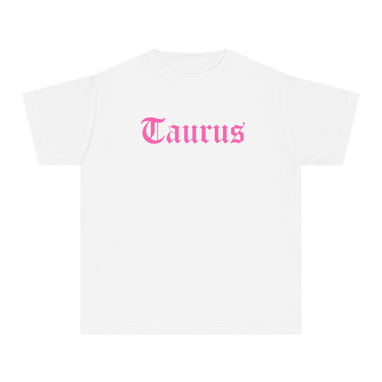 Taurus Pink Text Baby Tee