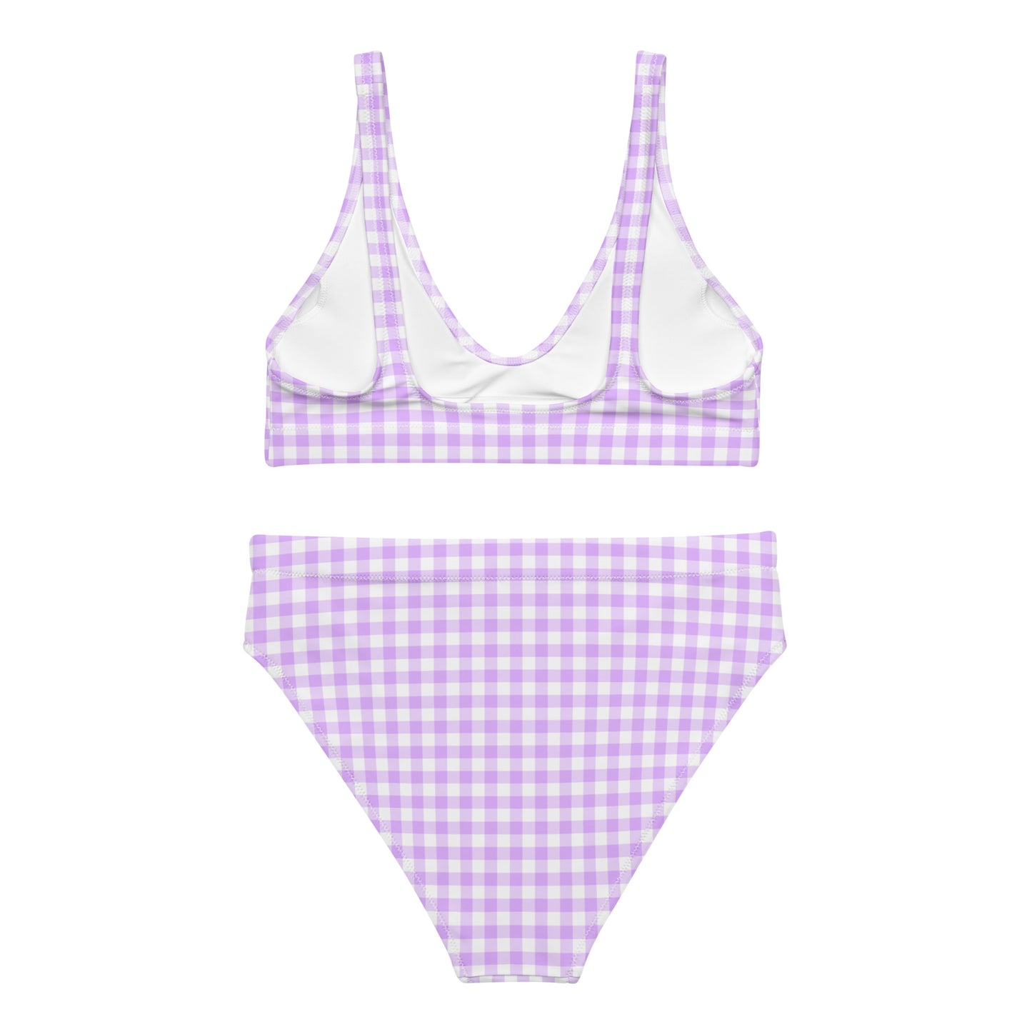 Lavender Gingham Two Piece Swimsuit