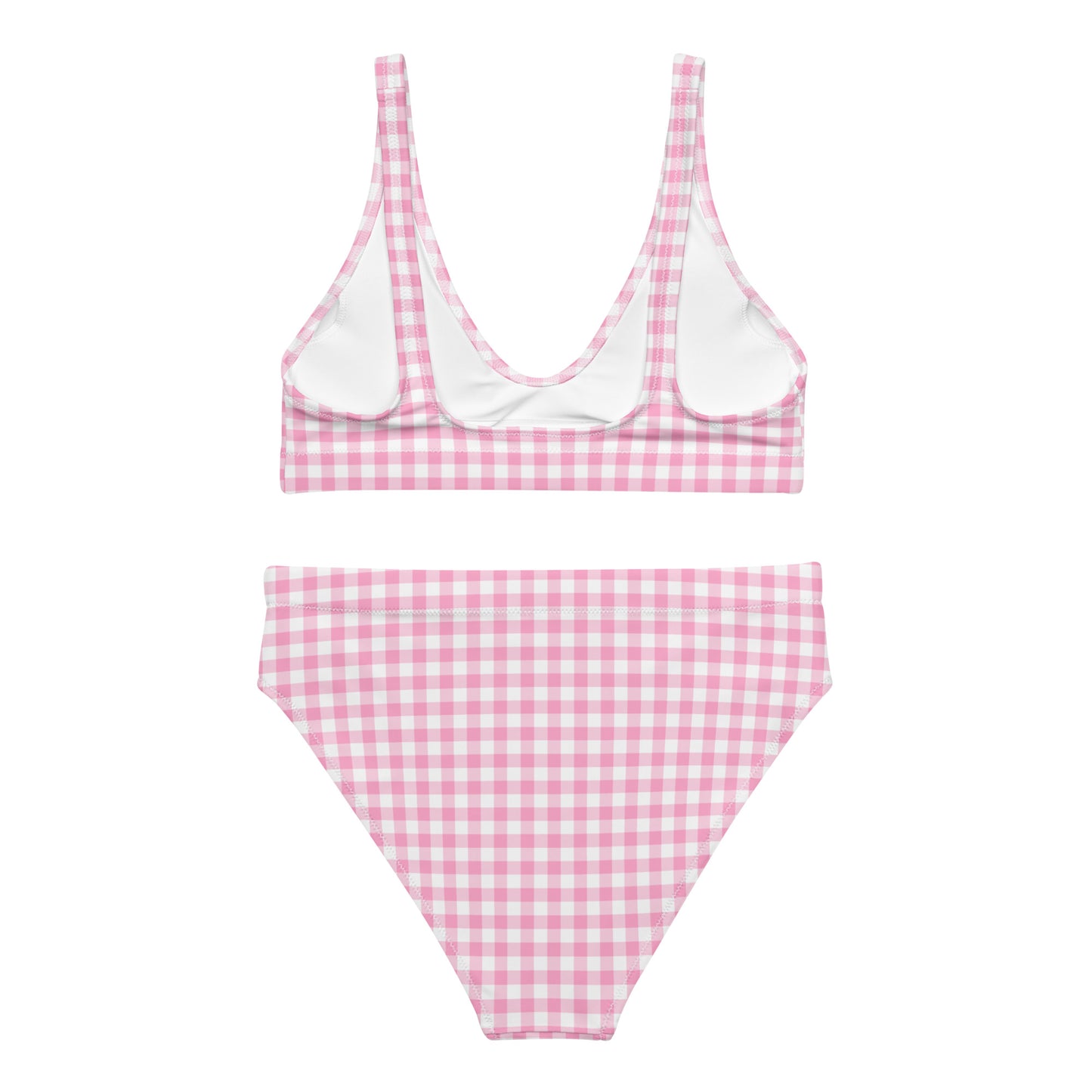 Pink Gingham Two Piece Swimsuit