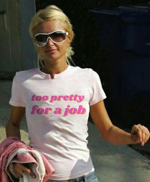 Too Pretty For A Job Baby Tee
